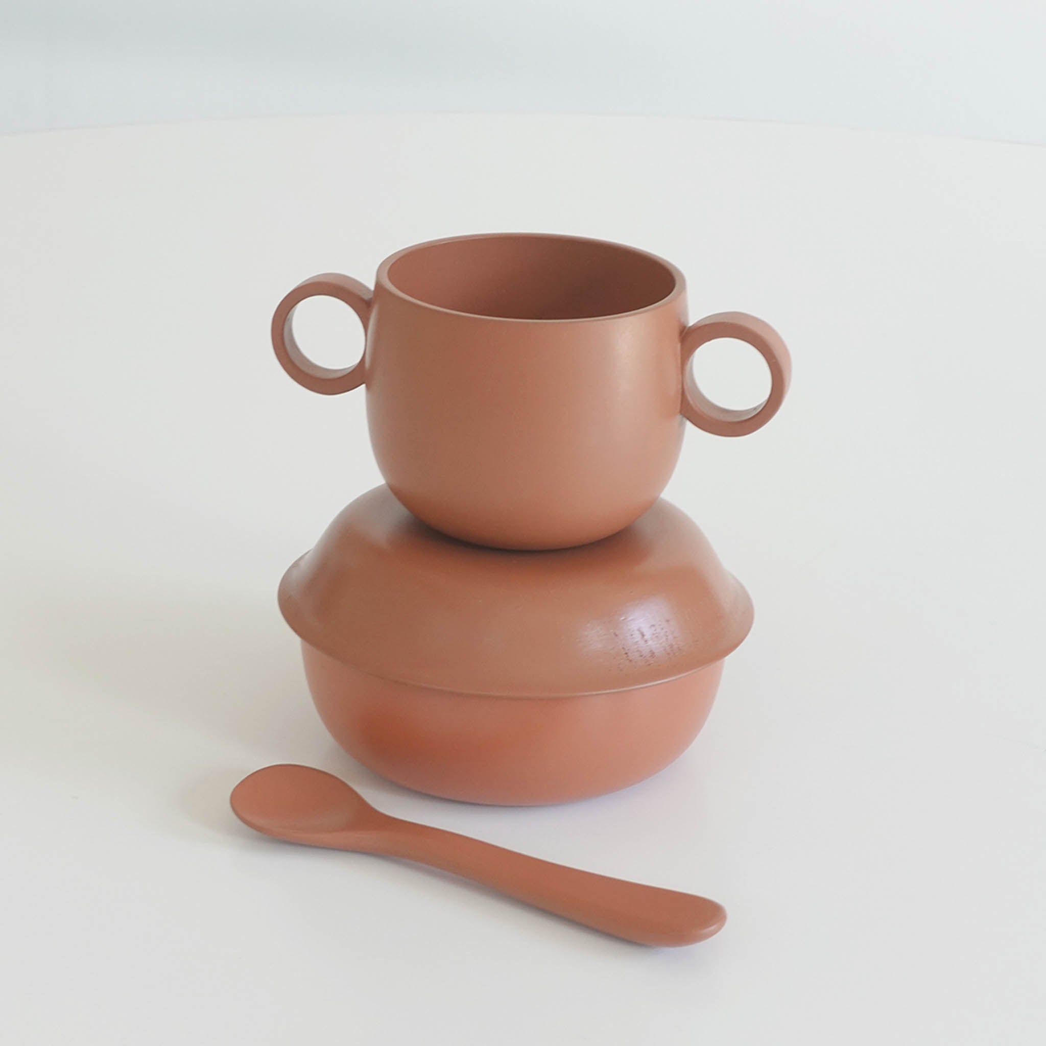 山中漆器 離乳食食器 | ギフト4点セット | ときはピンク | KIKKI