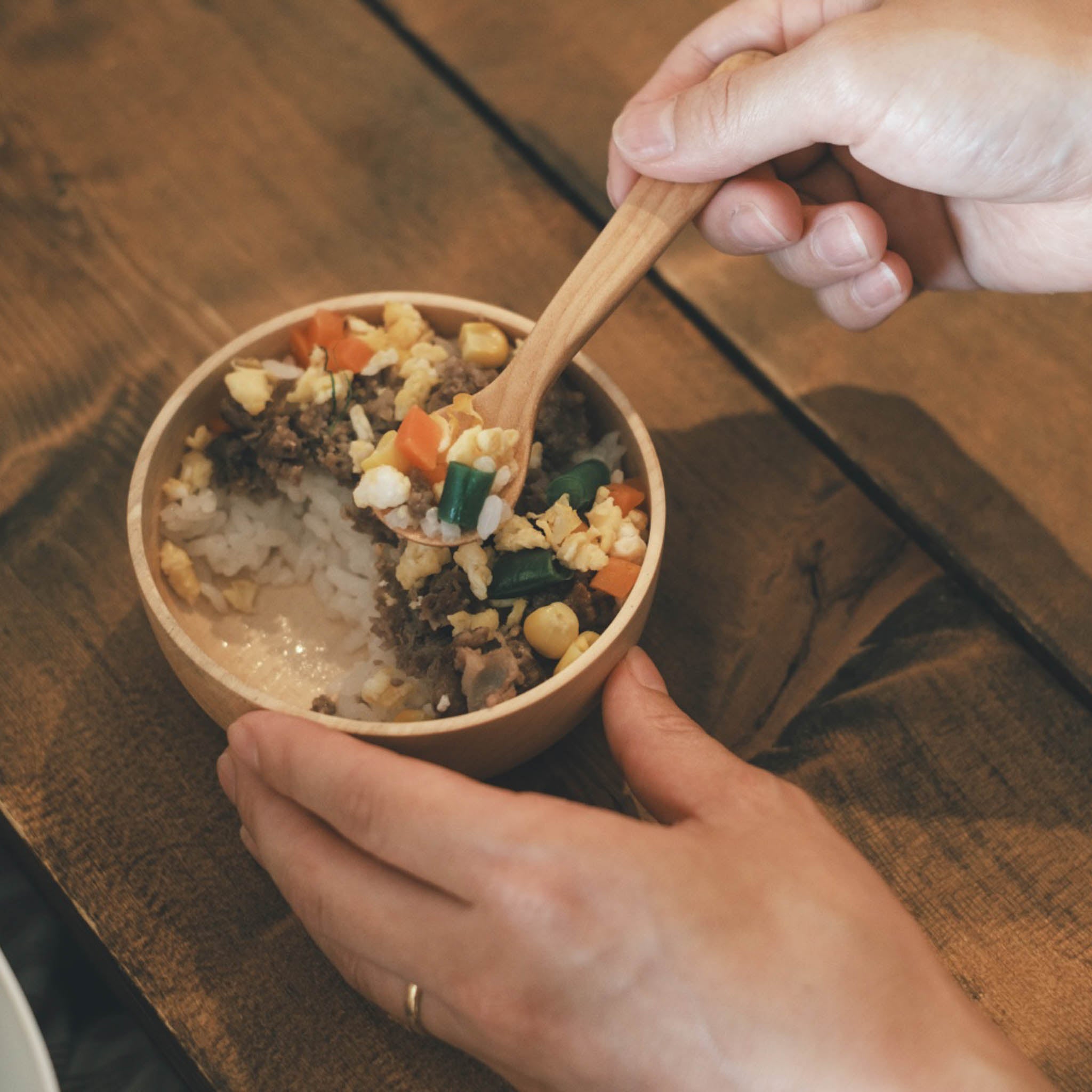 山中漆器 離乳食食器 | ギフト4点セット | ナチュラル | KIKKI