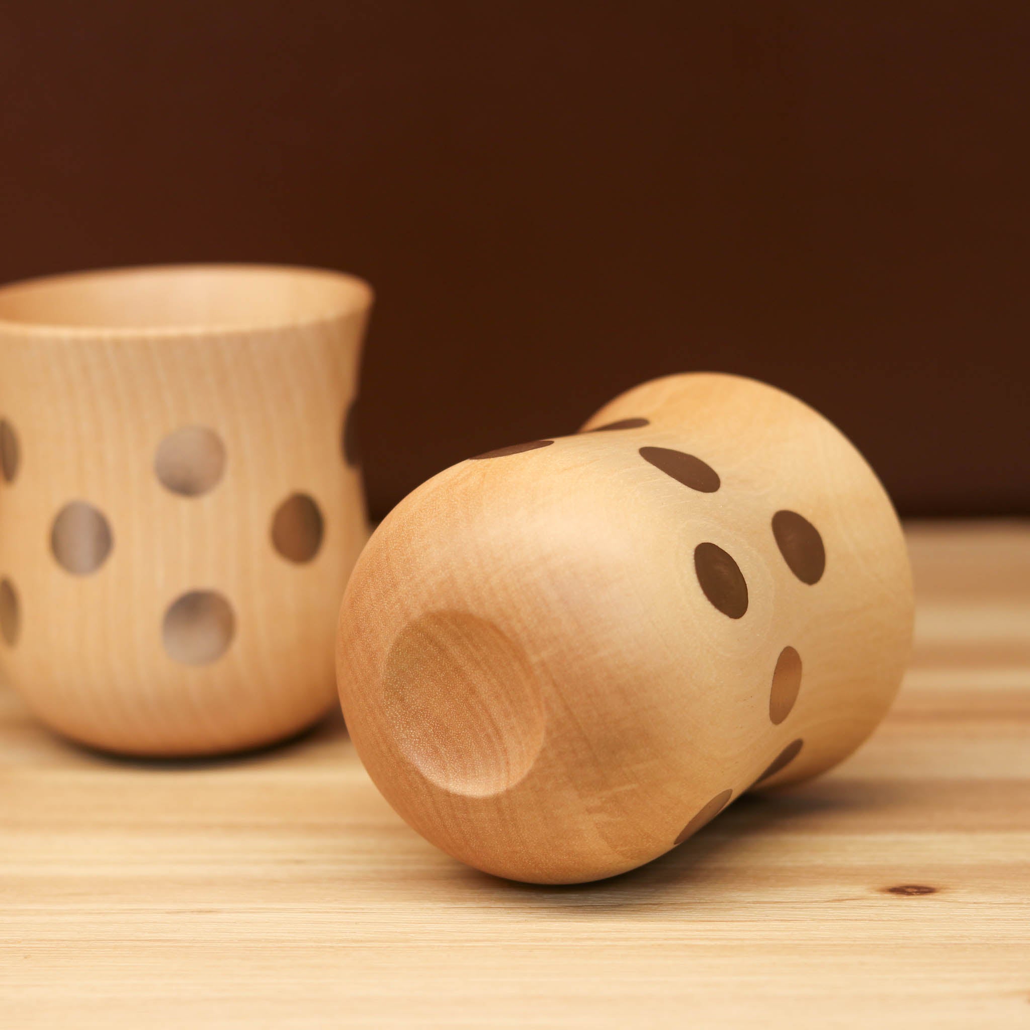 山中漆器 コップ | ⽔⽟カップ ミズメ桜 ナチュラル | ⾦/銀セット | 白鷺木工