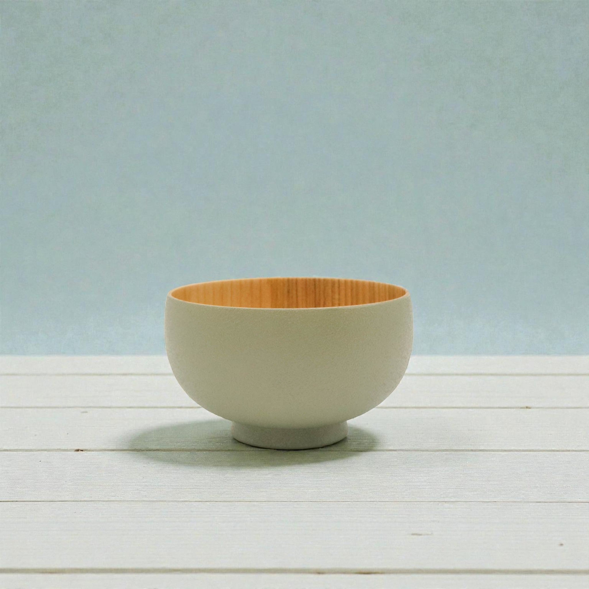 山中漆器 子供用食器 | しらさぎ椀S sibo | 桜 ナチュラル×グリーン | 白鷺木工