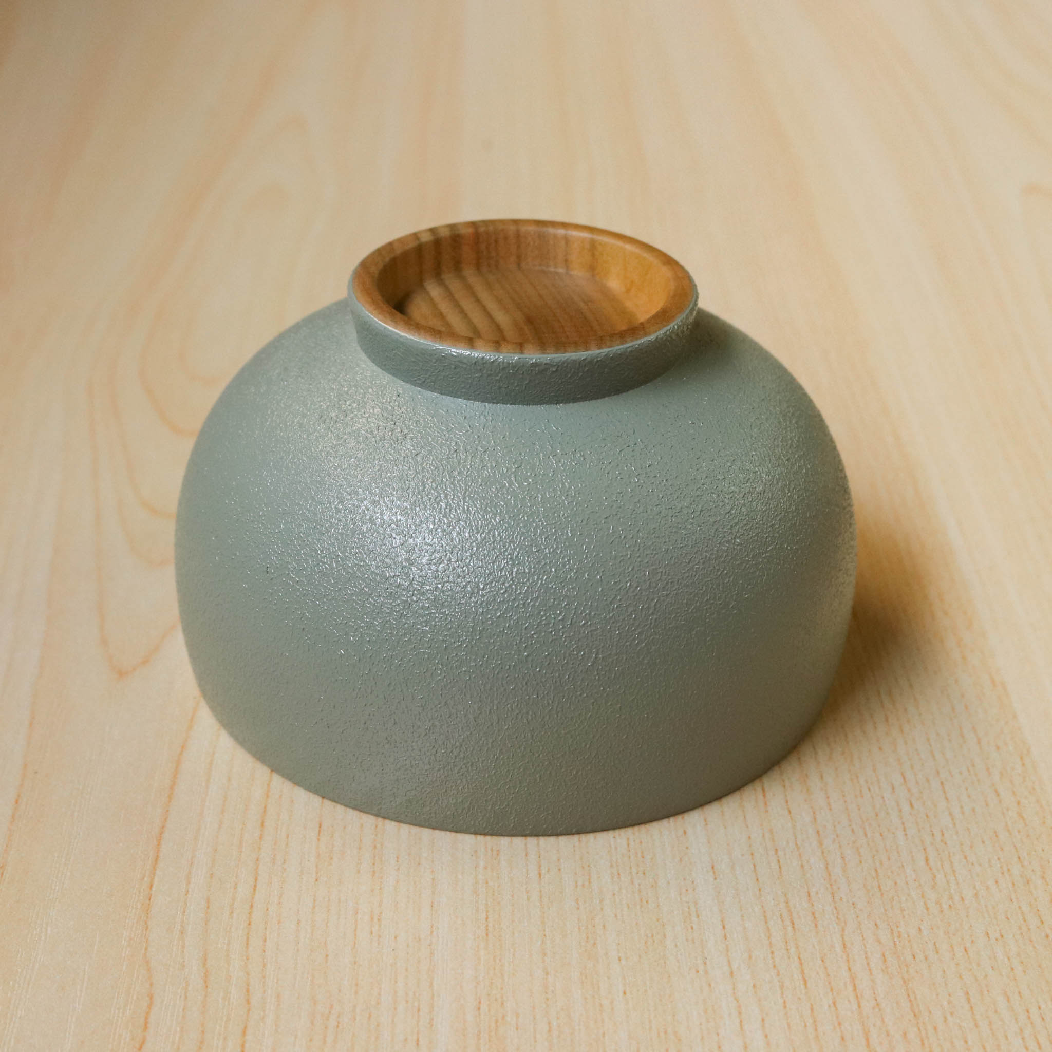 山中漆器 子供用食器 | しらさぎ椀S sibo | 桜 ナチュラル×グリーン | 白鷺木工