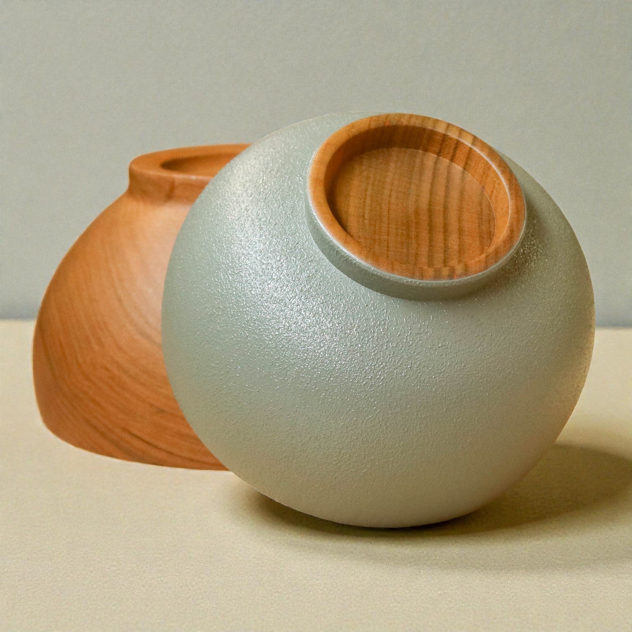 山中漆器 子供用食器 | しらさぎ椀S sibo | 桜 ナチュラル×グリーン | 白鷺木工