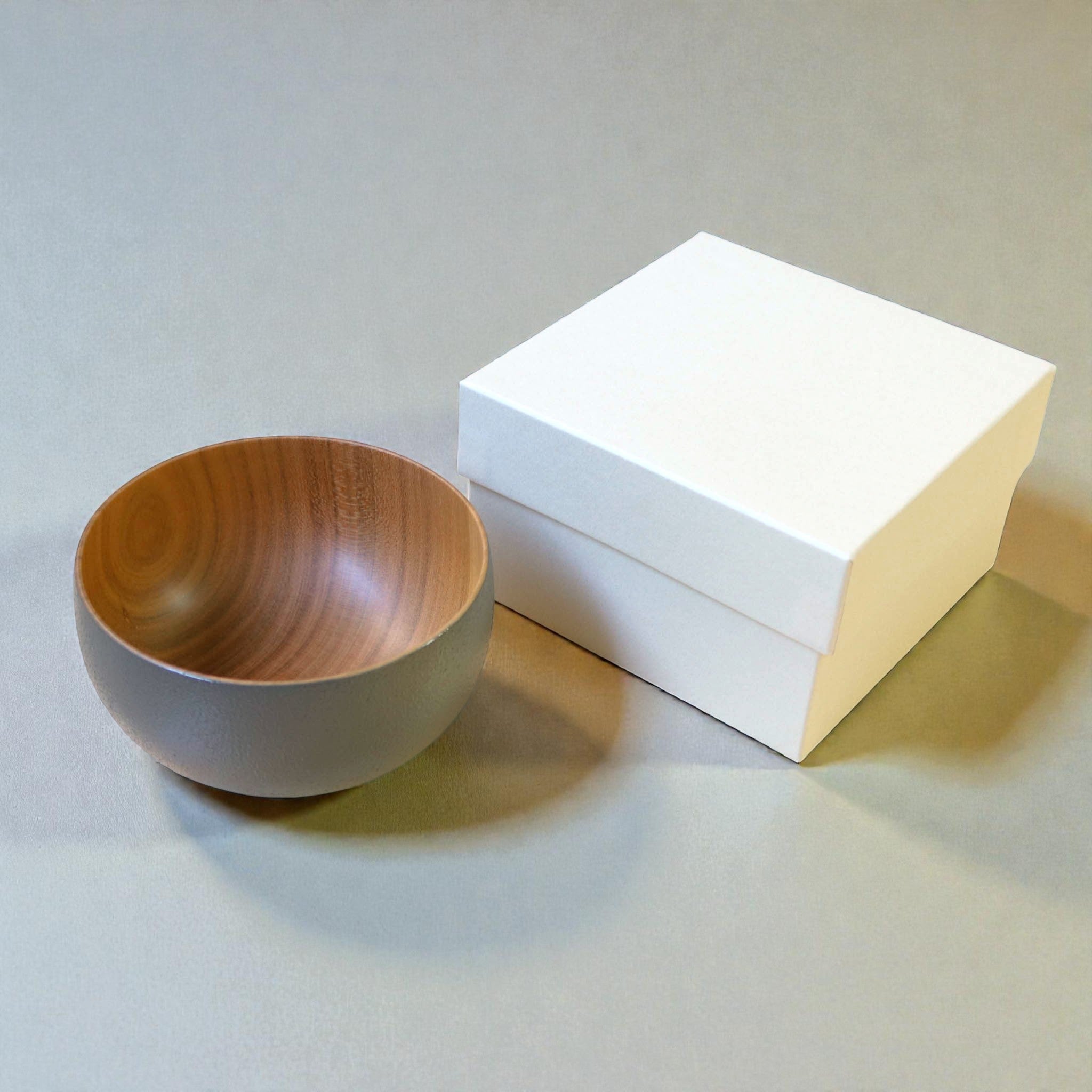 山中漆器 子供用食器 | しらさぎ椀S sibo | 桜 ナチュラル×グレー | 白鷺木工