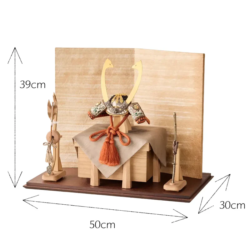 兜飾りセット | 奉納 暁 | 真朱威 1/5スケール 砂紋の飾り | 鈴甲子 雄山【26/1/6以降順次配送】