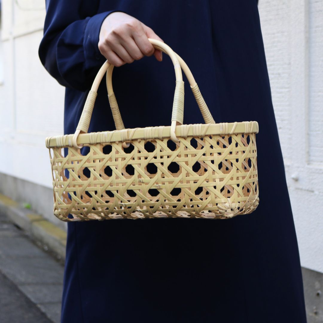 別府竹細工 竹かご | 八ツ目かごバッグ 籐 | 小 | 山下工芸