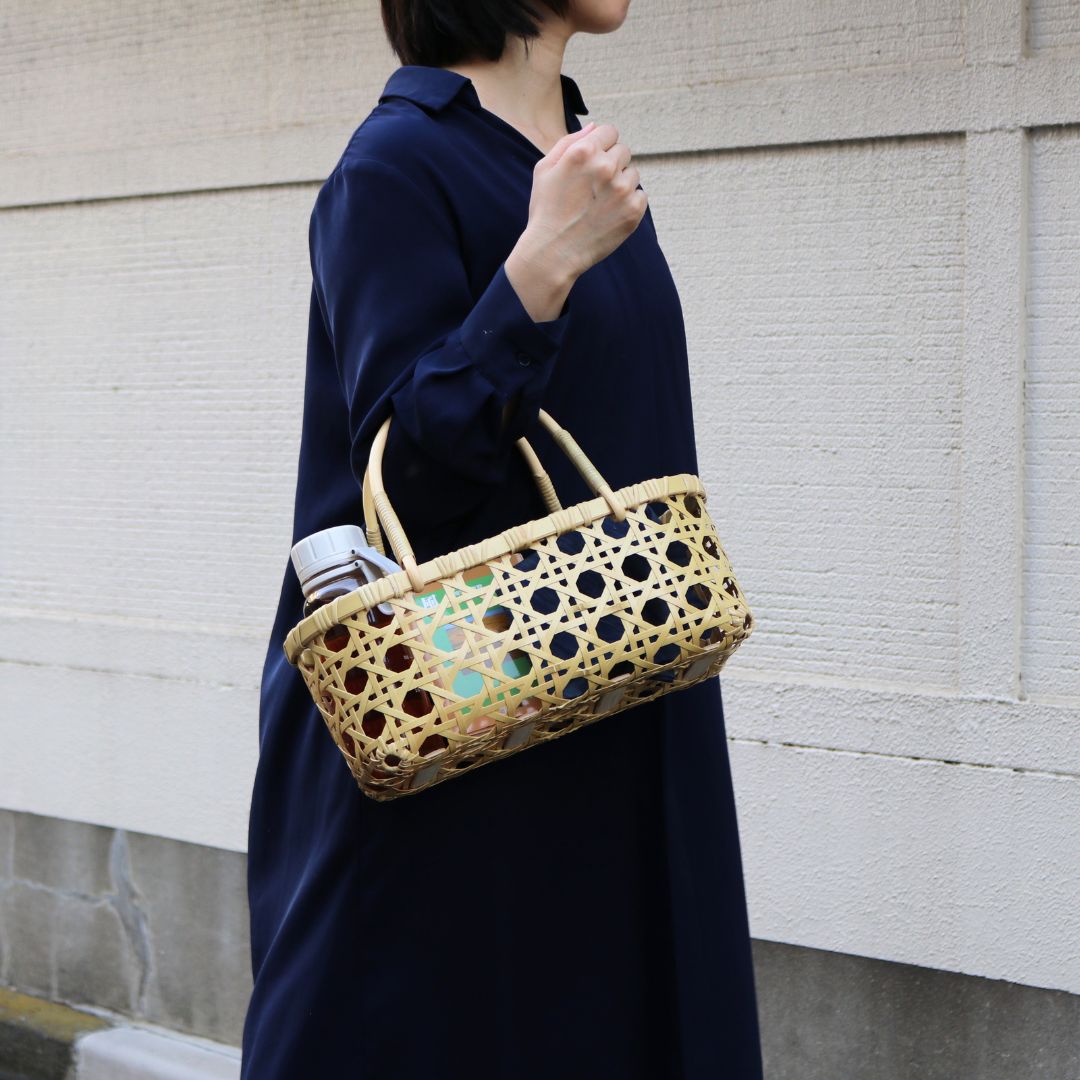 別府竹細工 竹かご | 八ツ目かごバッグ 籐 | 小 | 山下工芸