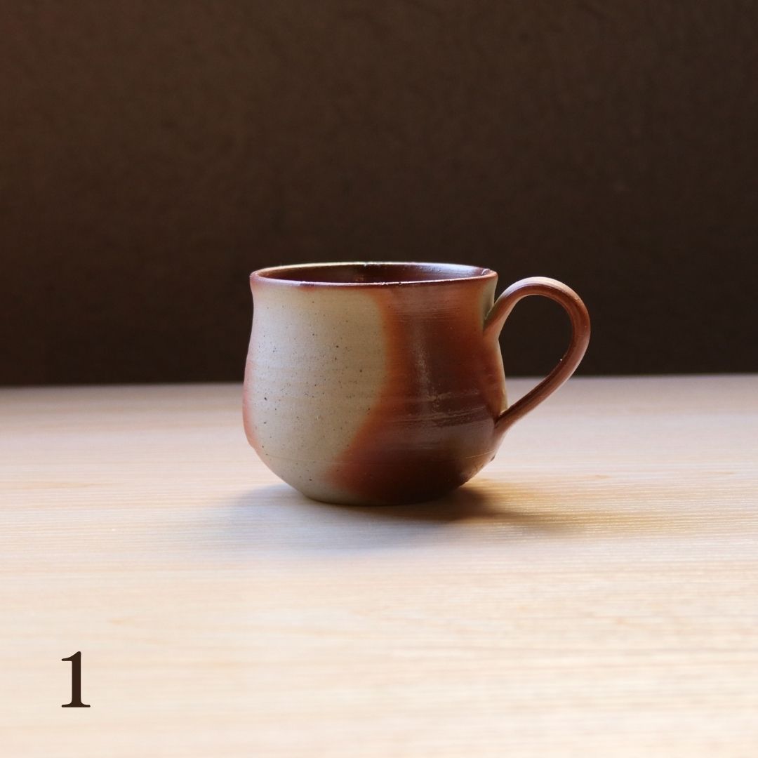 備前焼 | コーヒーカップ 1点もの | 緋襷 ひだすき | 森一朗