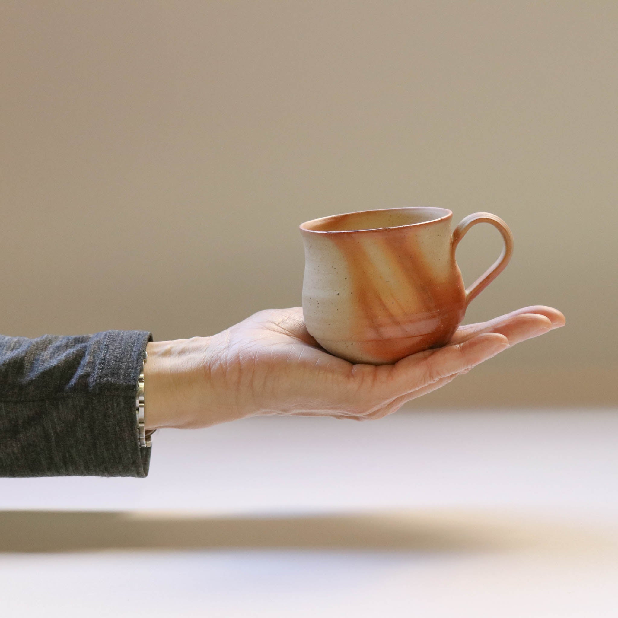 備前焼 | コーヒーカップ 1点もの | 緋襷 ひだすき | 森一朗