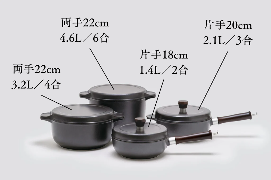 鋳物 鍋 | 味わい鍋 両手 22㎝ | 4.6L・6合 | 文化軽金属鋳造