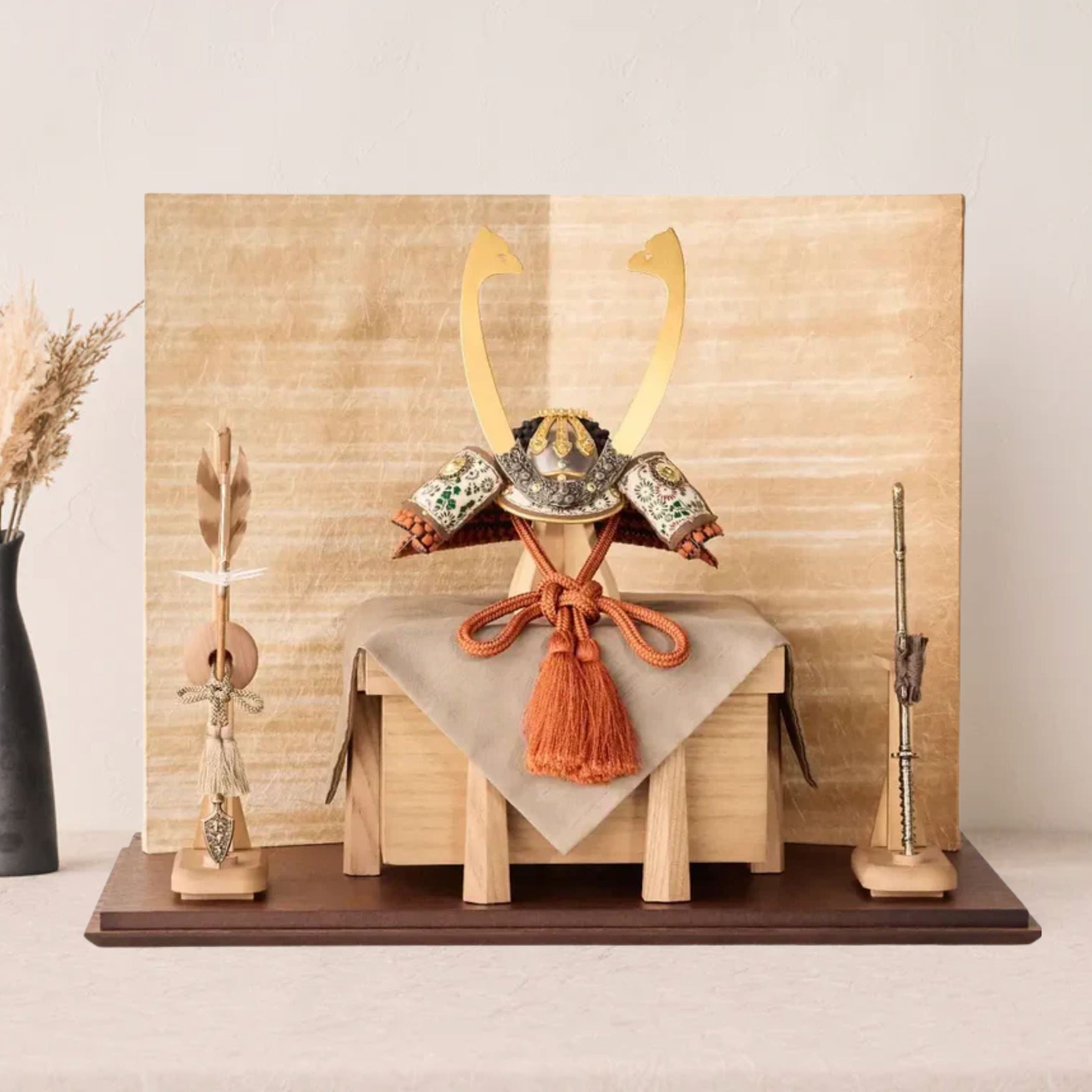 兜飾りセット | 奉納 暁 | 真朱威 1/5スケール 砂紋の飾り | 鈴甲子 雄山【26/1/6以降順次配送】