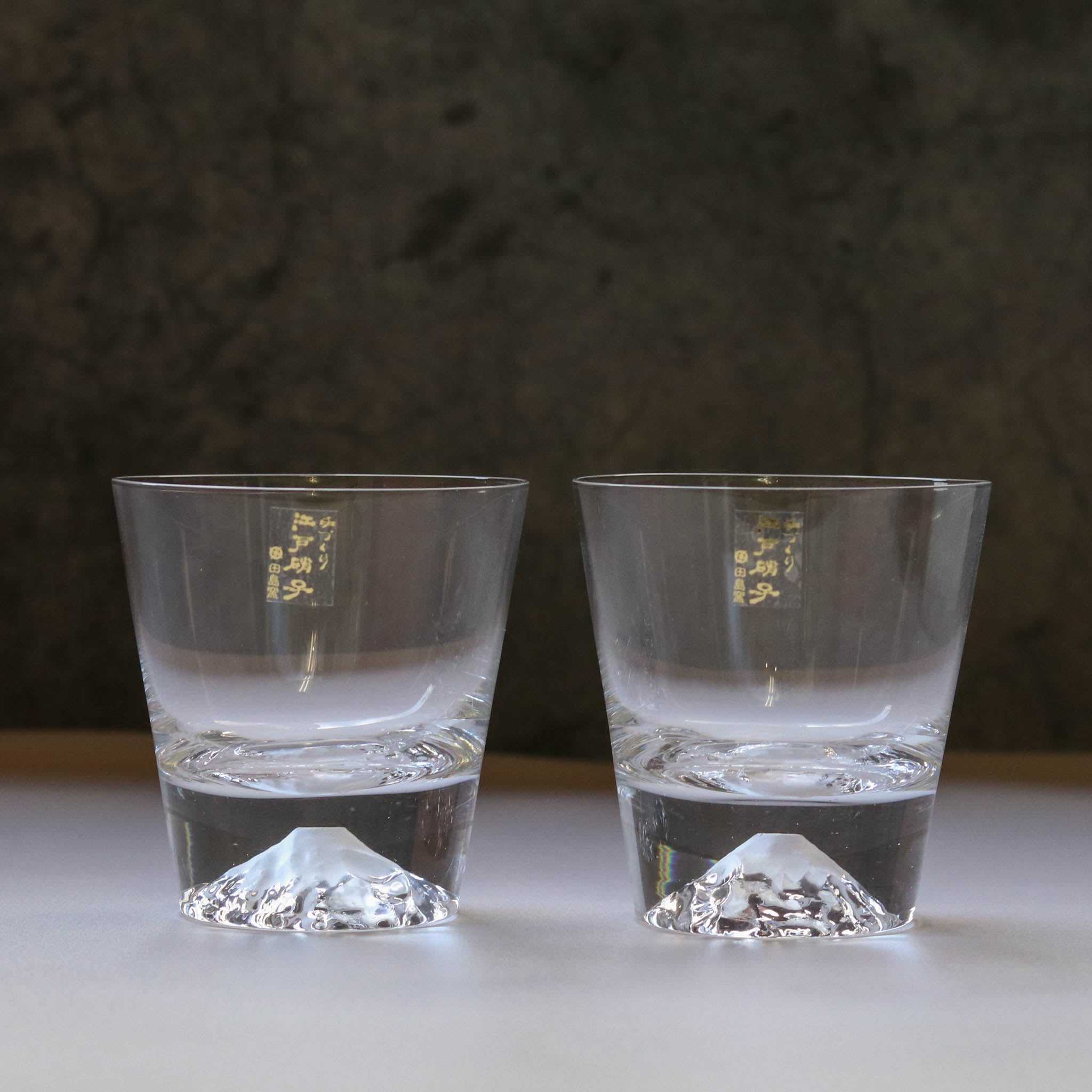 江戸硝子 ペアグラス | 富士山ロックグラス | 田島硝子