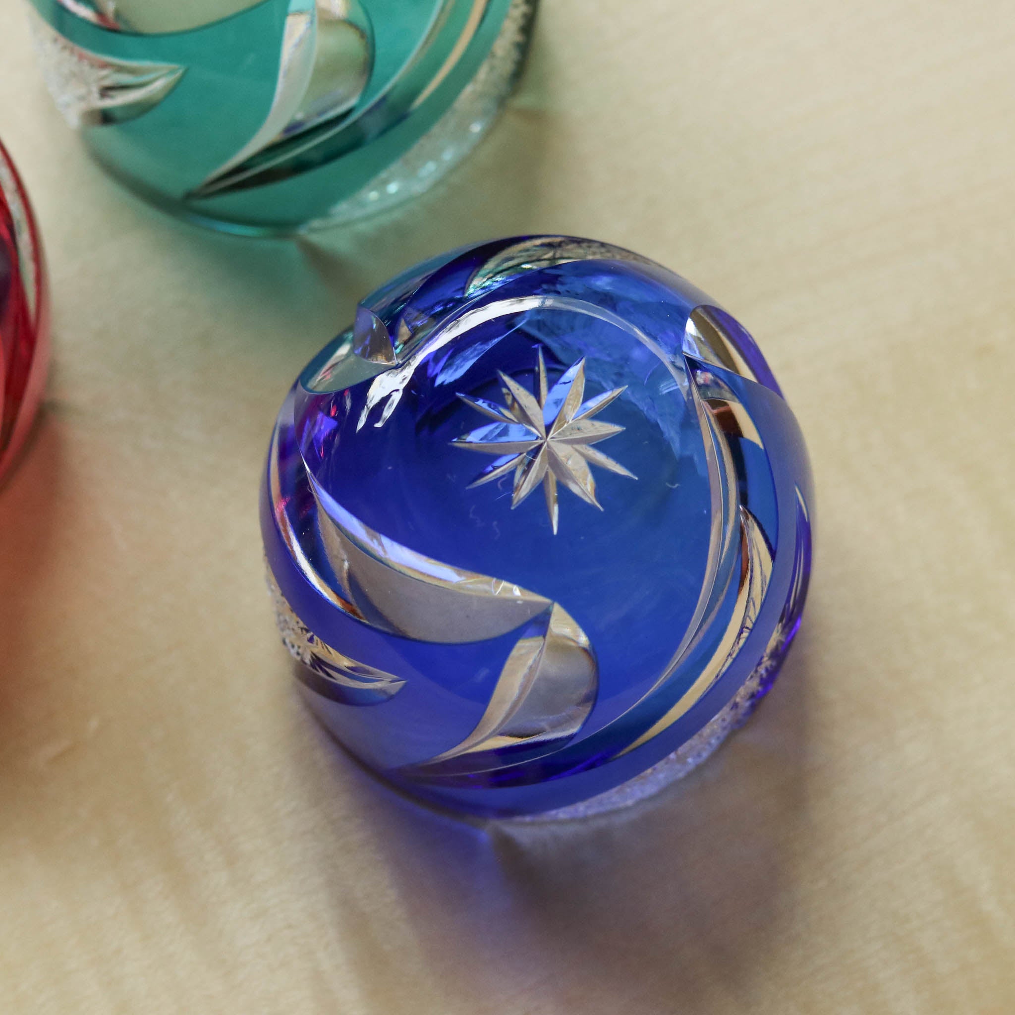 江戸切子 ぐい呑み | homura 焔 | 瑠璃 | haku硝子