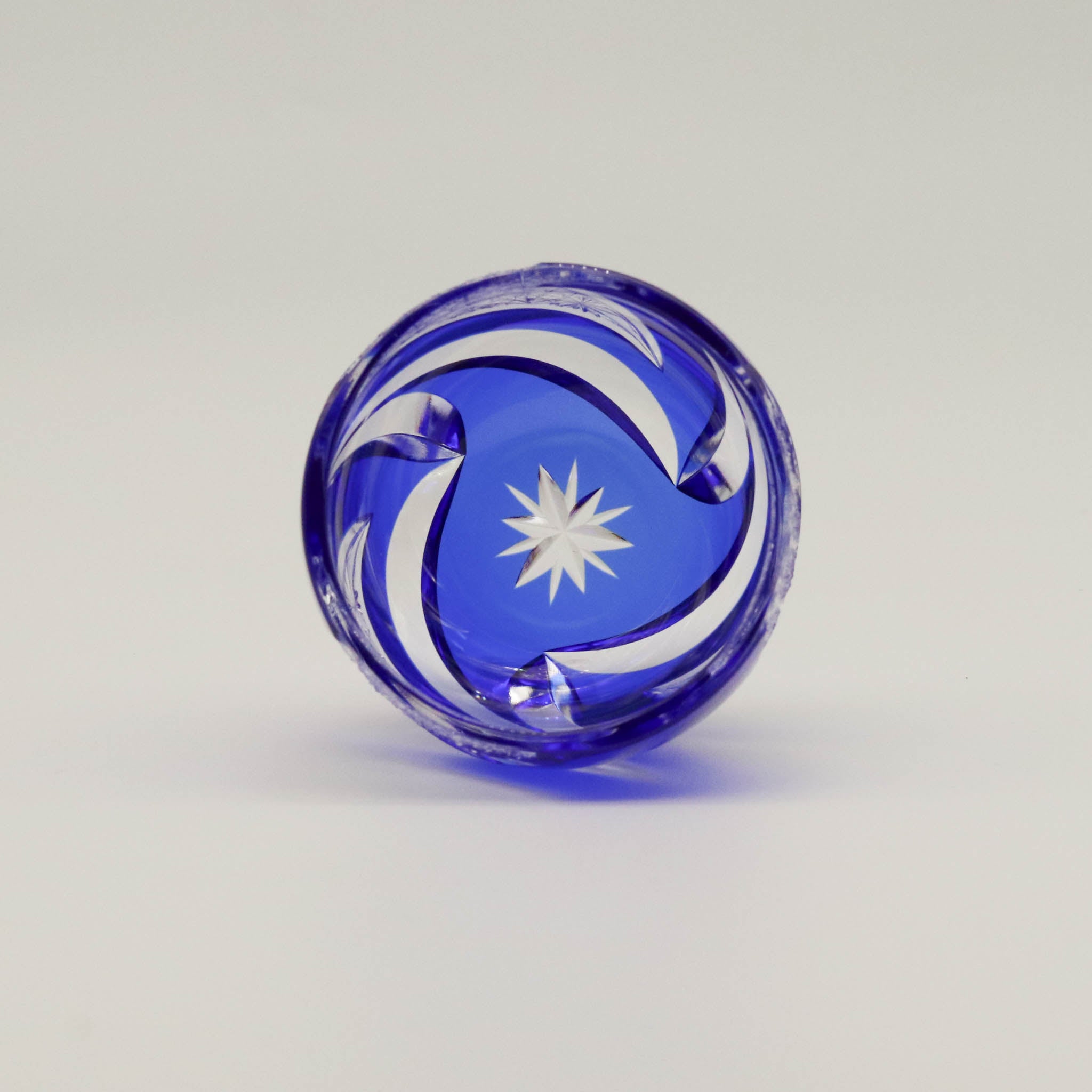 江戸切子 ぐい呑み | homura 焔 | 瑠璃 | haku硝子