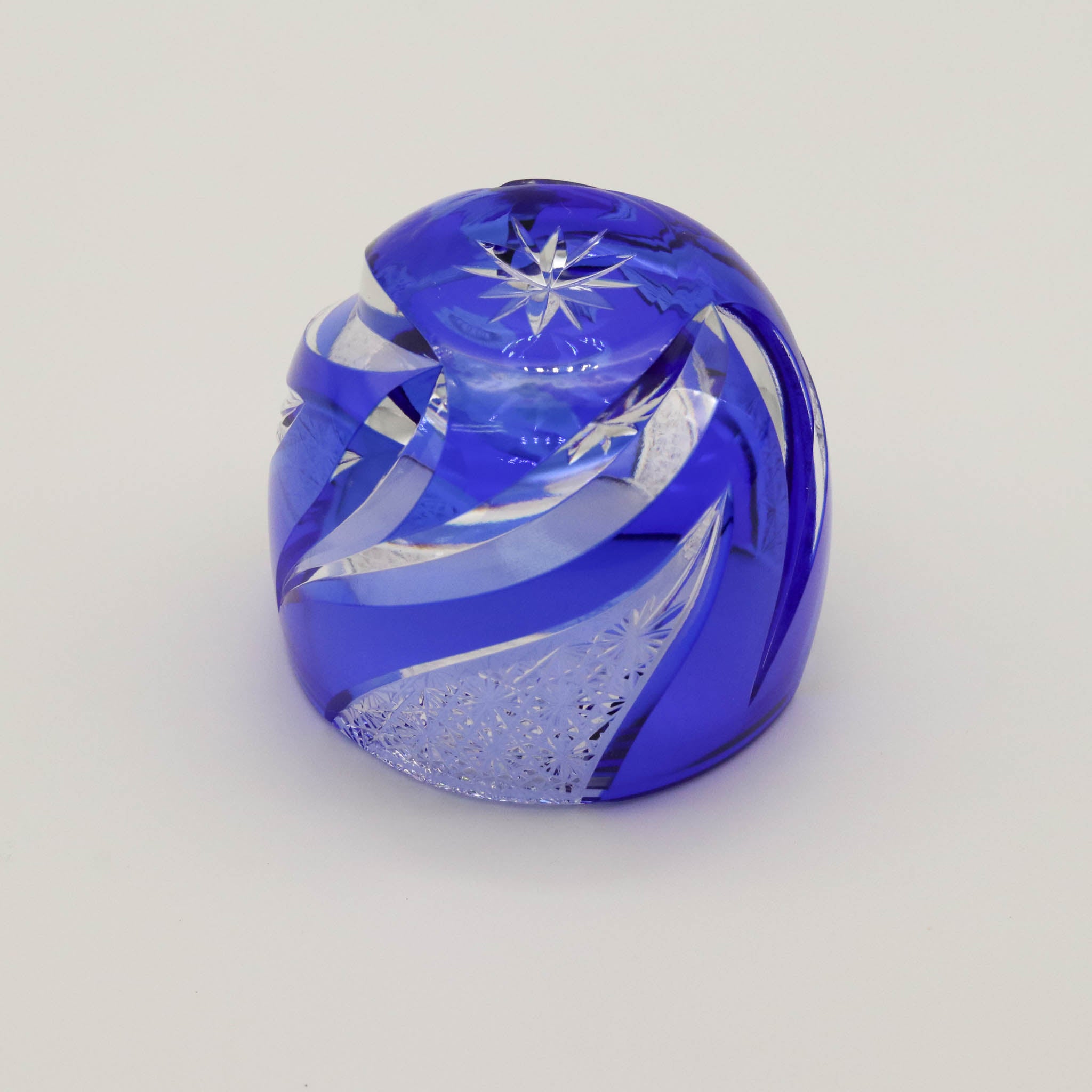 江戸切子 ぐい呑み | homura 焔 | 瑠璃 | haku硝子