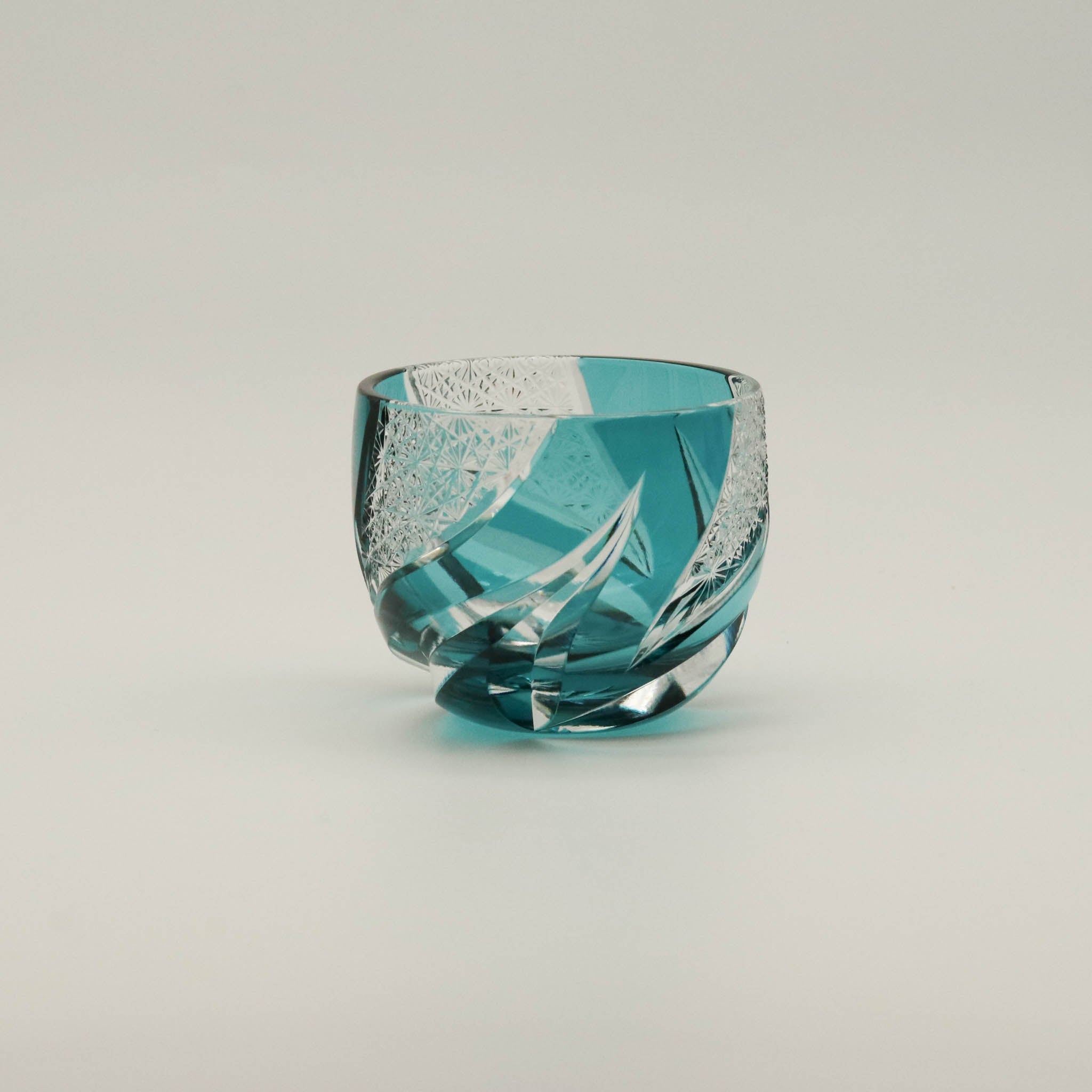 江戸切子 ぐい呑み | homura 焔 | 緑 | haku硝子