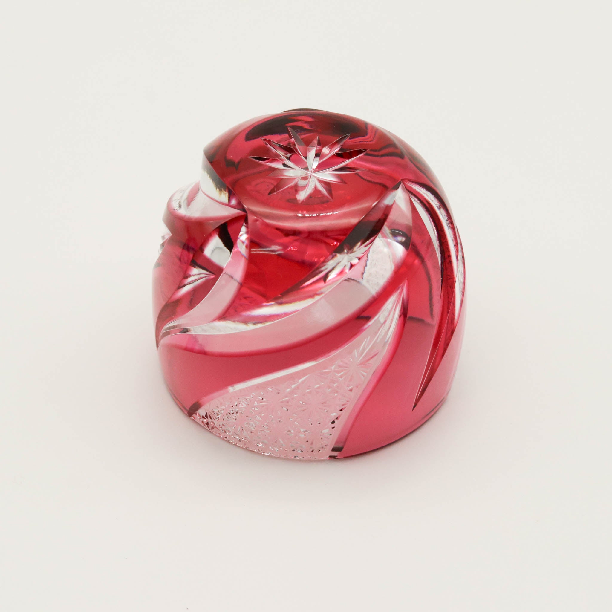 江戸切子 ぐい呑み | homura 焔 | 金赤 | haku硝子