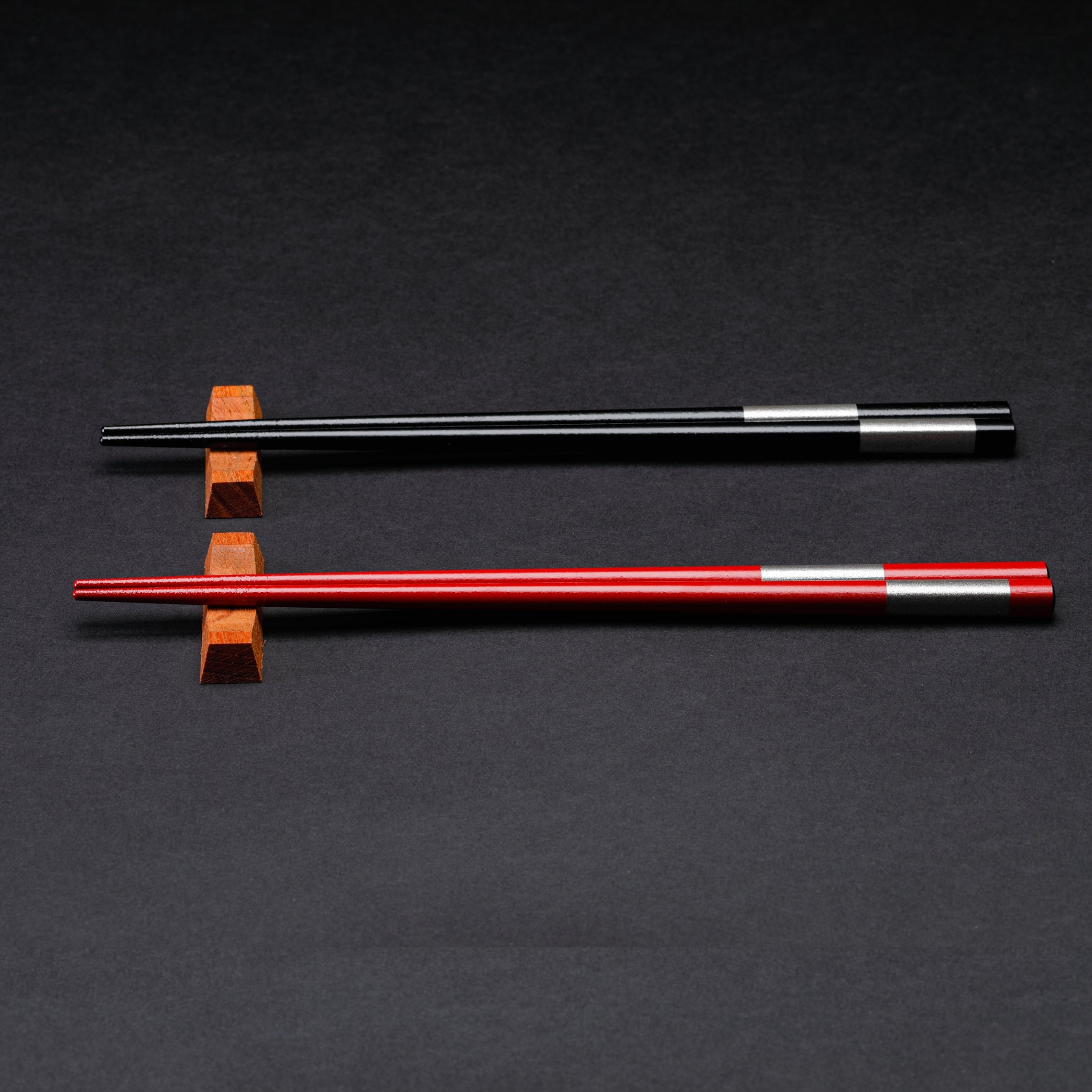 【生産停止】輪島漆 箸 | 市松模様 | 黒 | 田谷漆器店