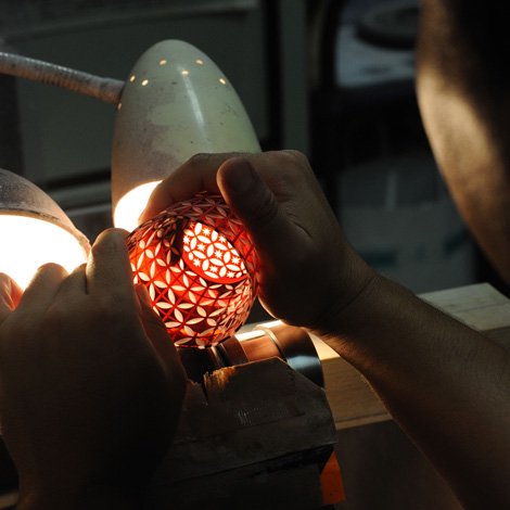 江戸切子 蓋つきグラス | 蓋ちょこ | 八重菊 | 廣田硝子
