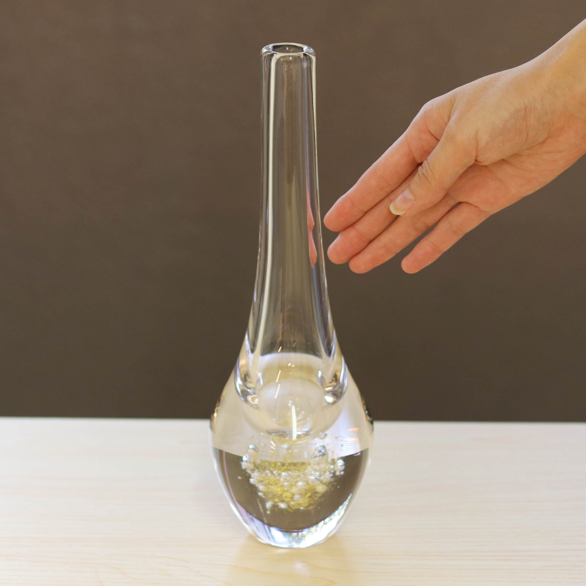 金沢金箔 | バブル花器 | 鶴首 | 箔座