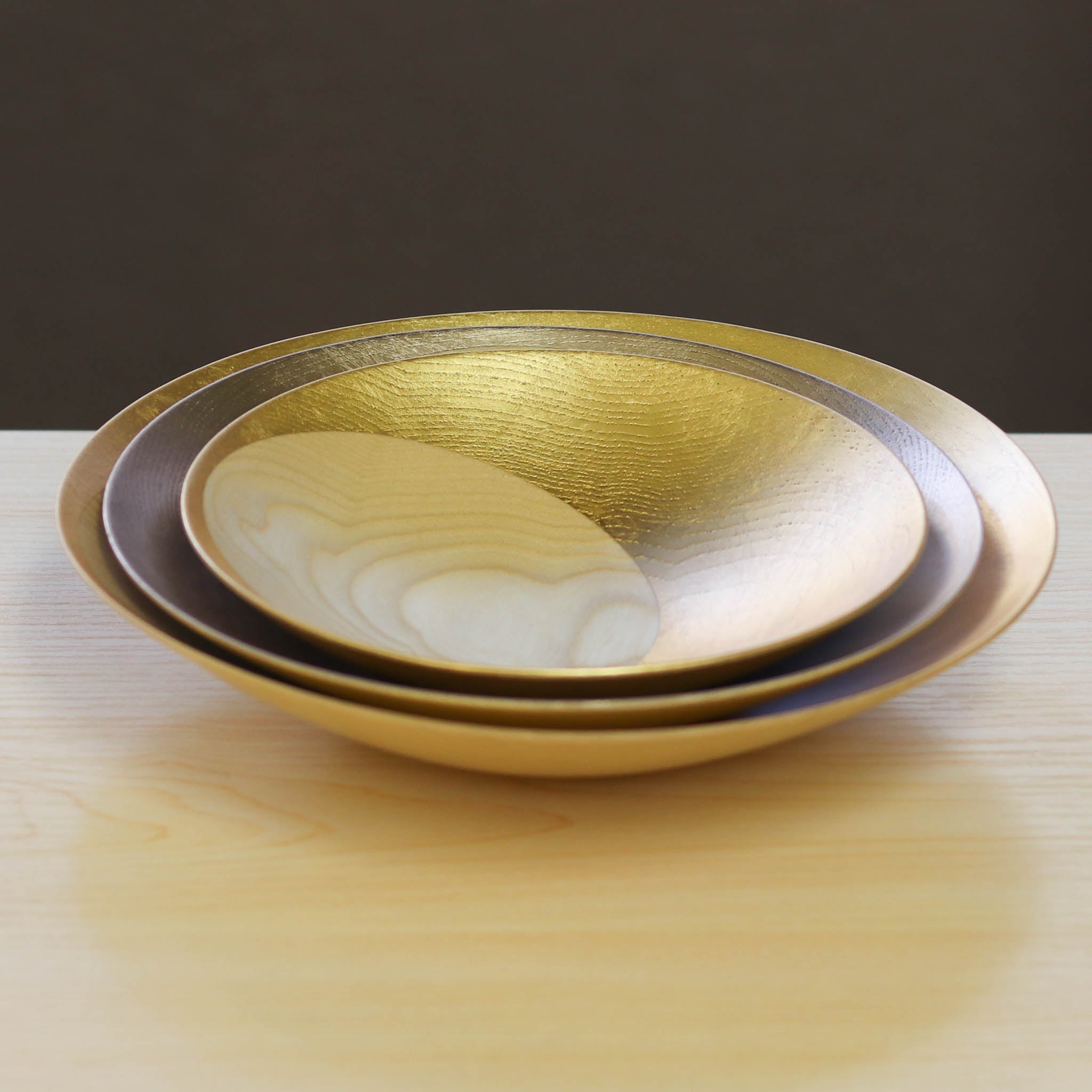 金沢金箔 | 木製ボウルセット | S・M・L  | 箔座