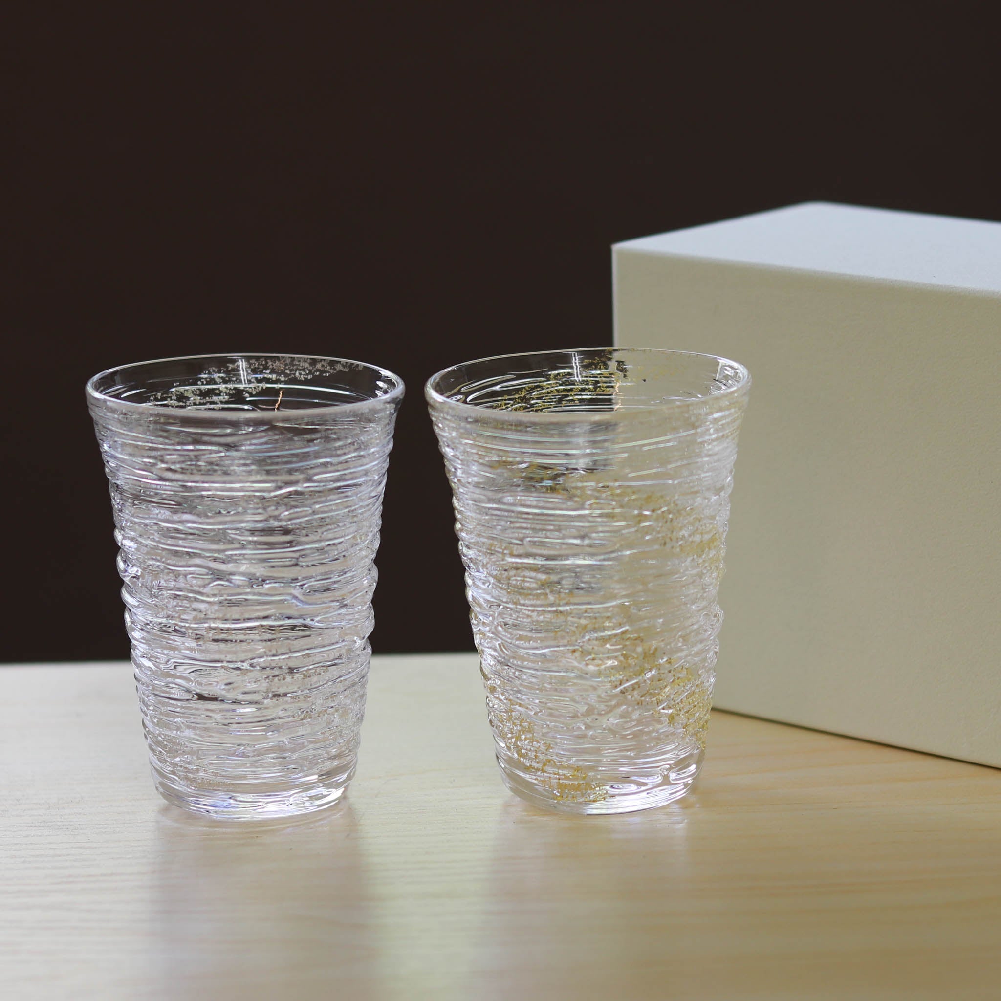 金沢金箔 グラス | 氷結一口ビール | 金銀ペア | 箔座