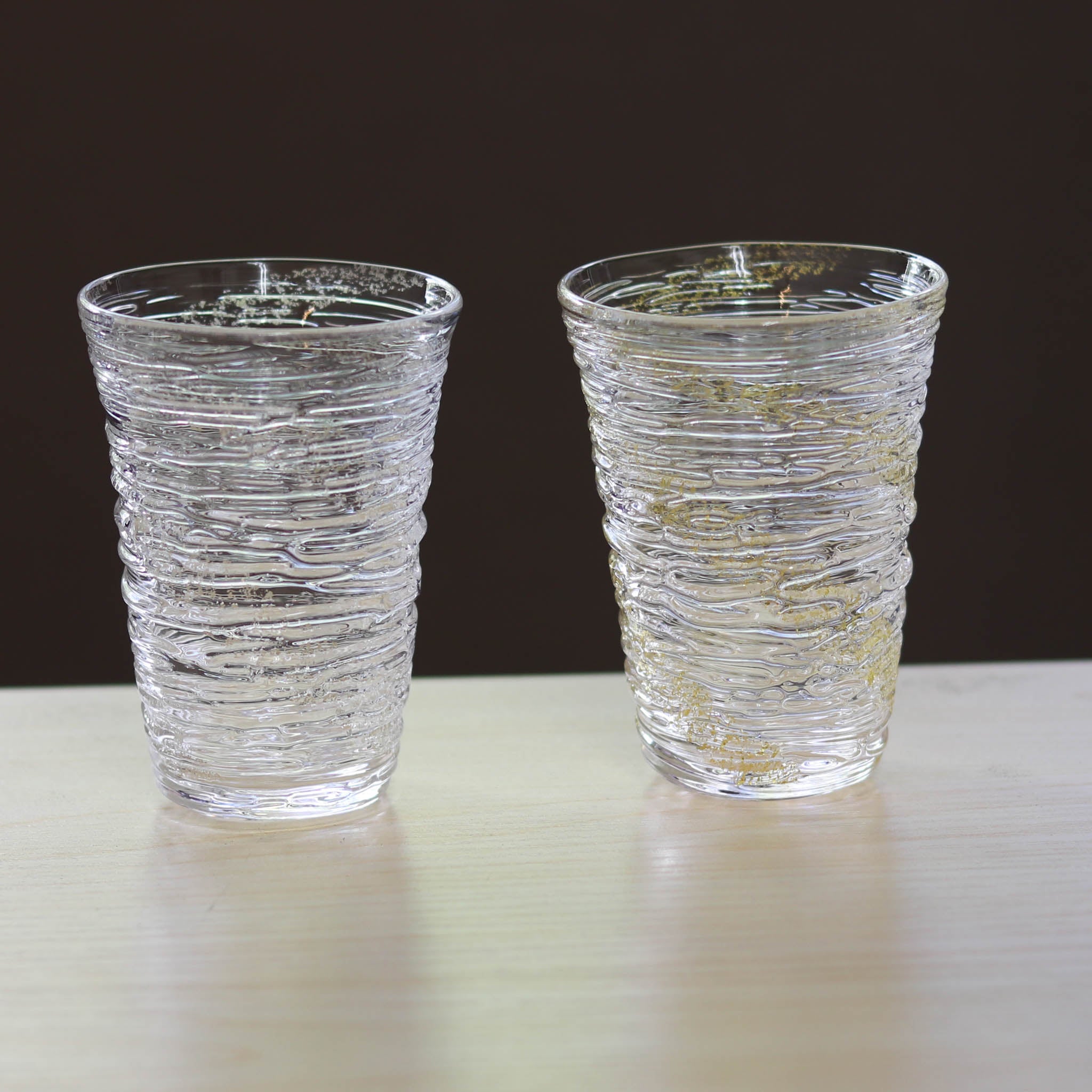 金沢金箔 グラス | 氷結一口ビール | 金銀ペア | 箔座