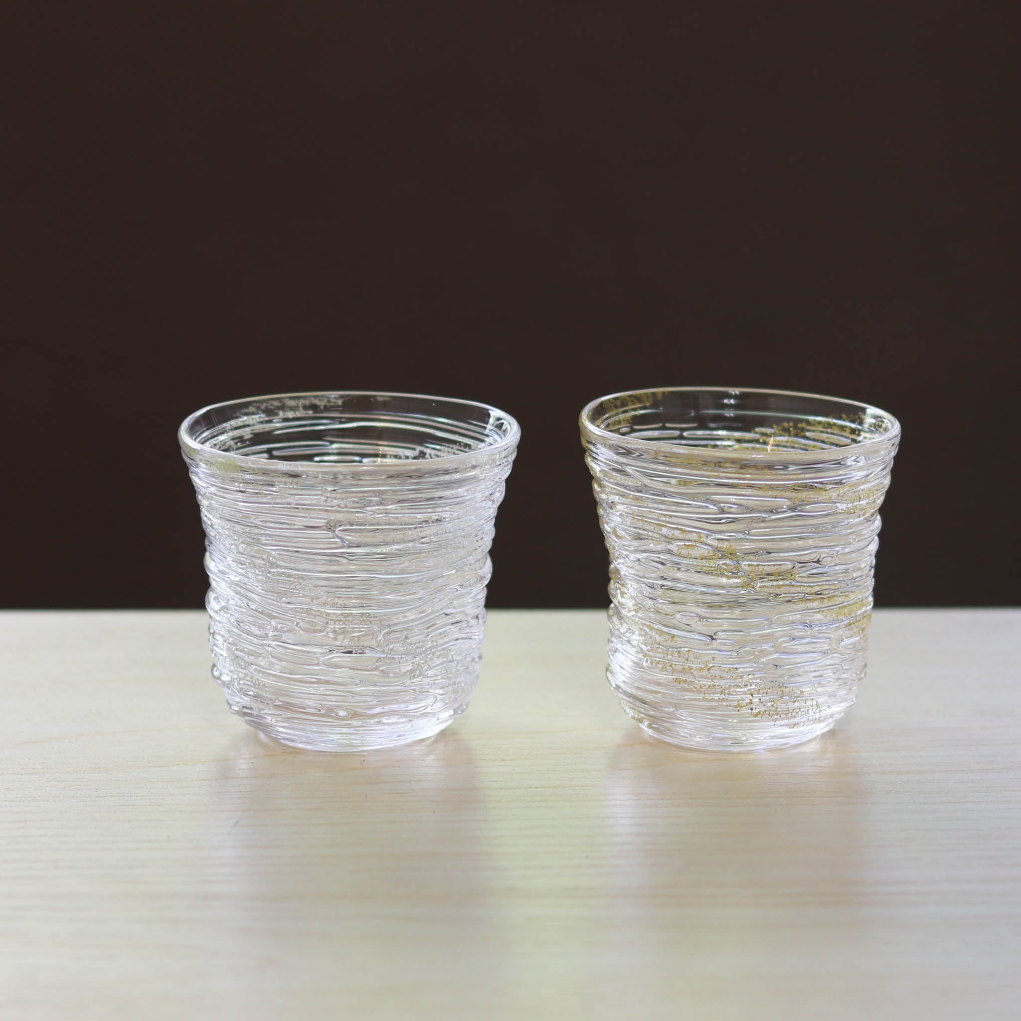 金沢金箔 グラス | 氷結ぐい呑み | 金銀ペア | 箔座