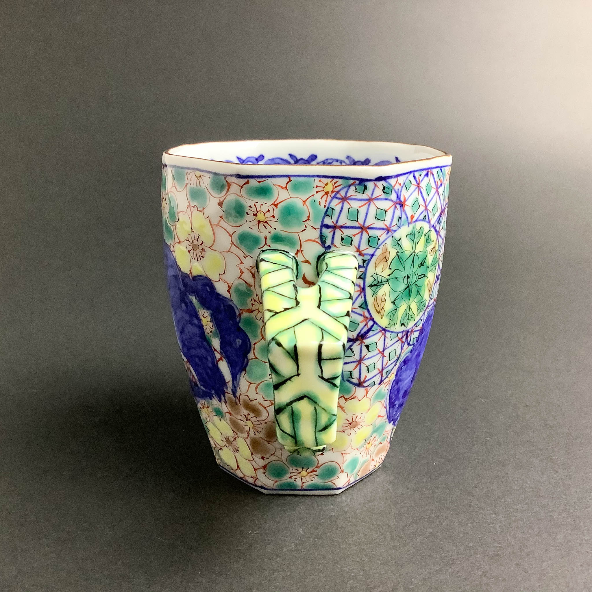 【在庫限り】京焼 マグカップ | 華文鯨 | 小 | 碧黄石窯