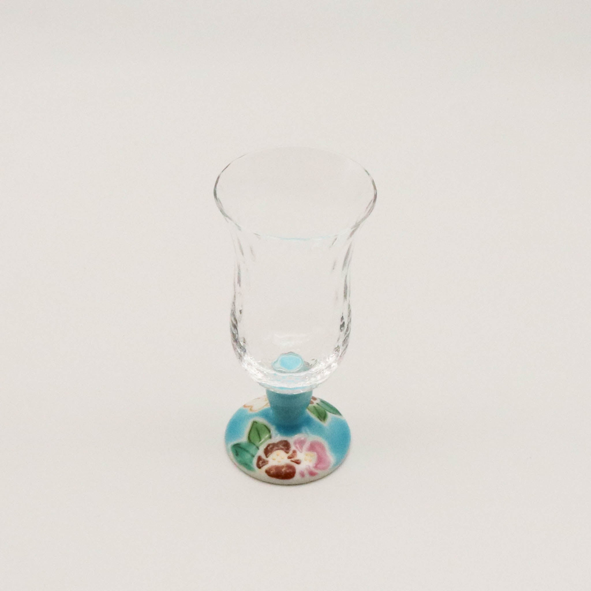 九谷和グラス | 冷酒グラス | 格子 | 選べる台座6種 | 清峰堂