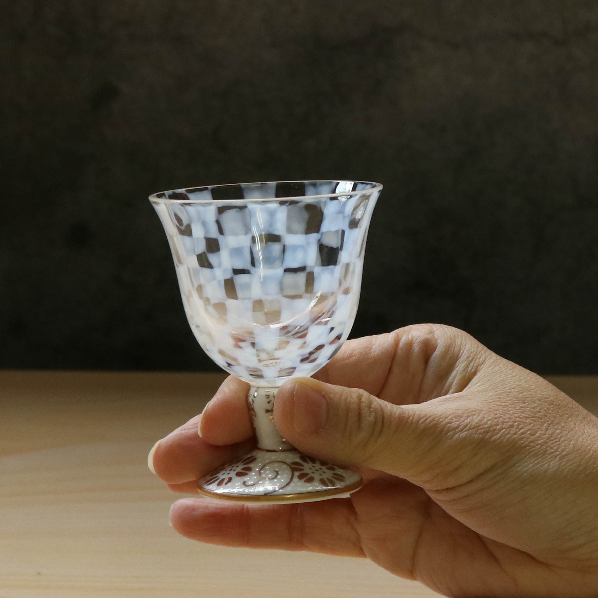 九谷和グラス | 冷酒オパール | オパール | 選べる台座6種 | 清峰堂