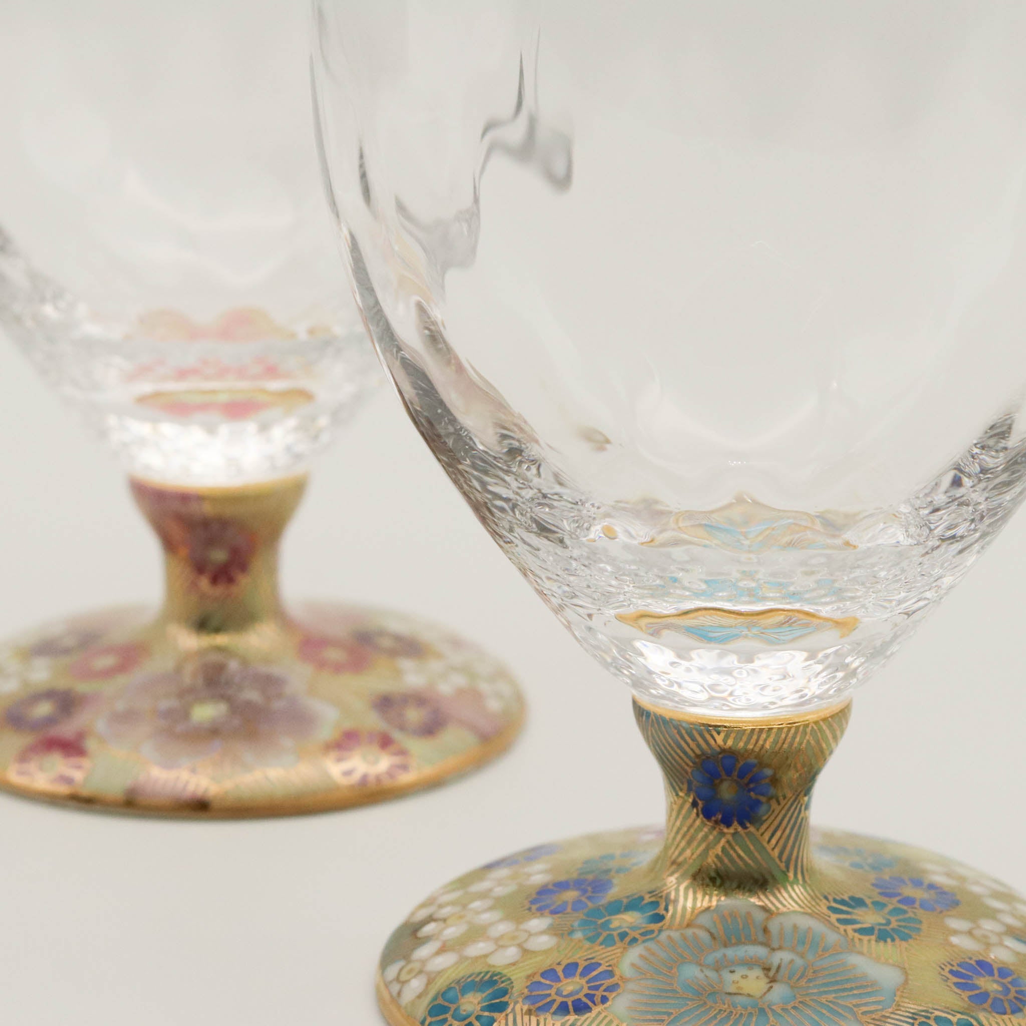 九谷和グラス | フリーグラス中 ペア | 格子 | 選べるペア3種 | 清峰堂