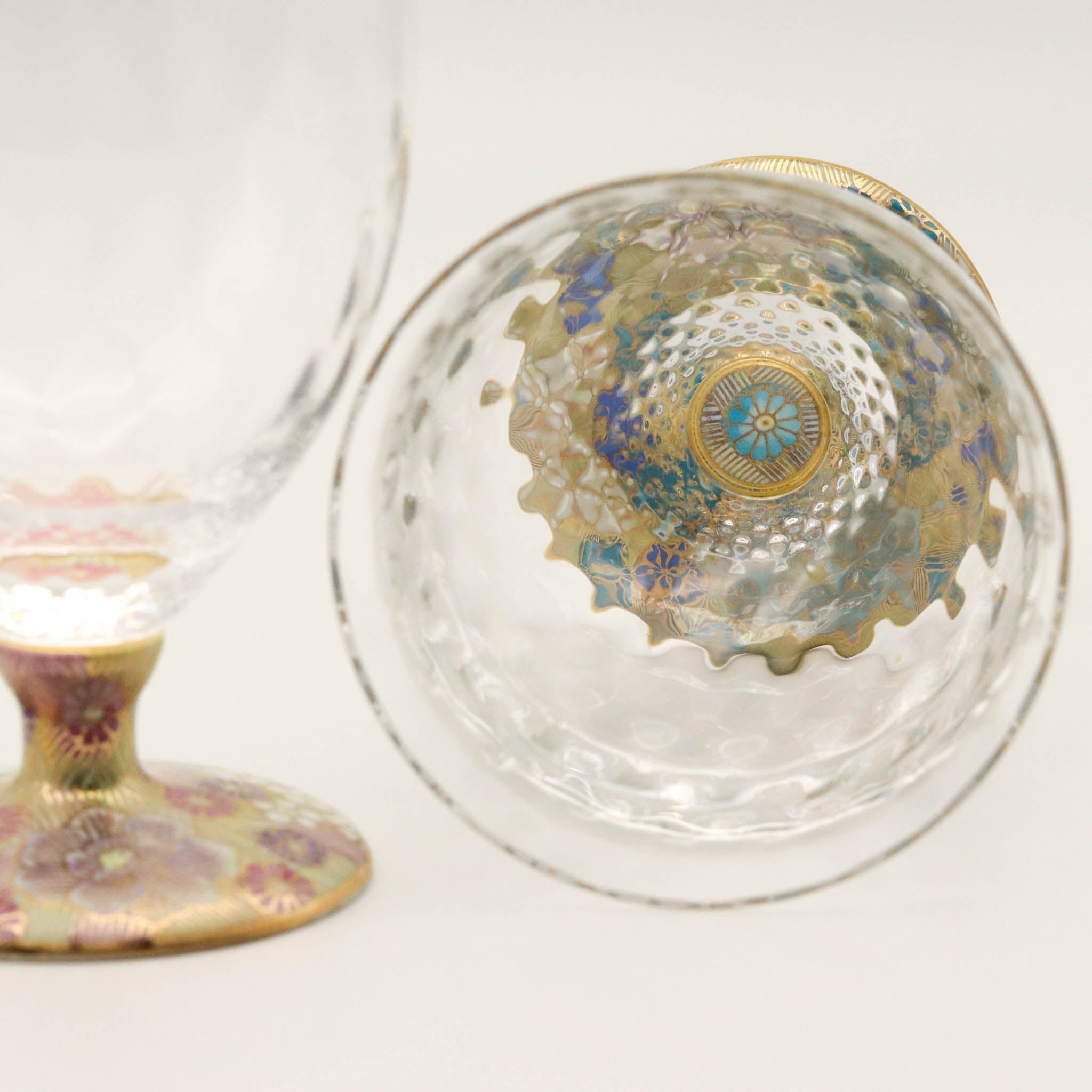 九谷和グラス | フリーグラス中 ペア | 格子 | 選べるペア3種 | 清峰堂