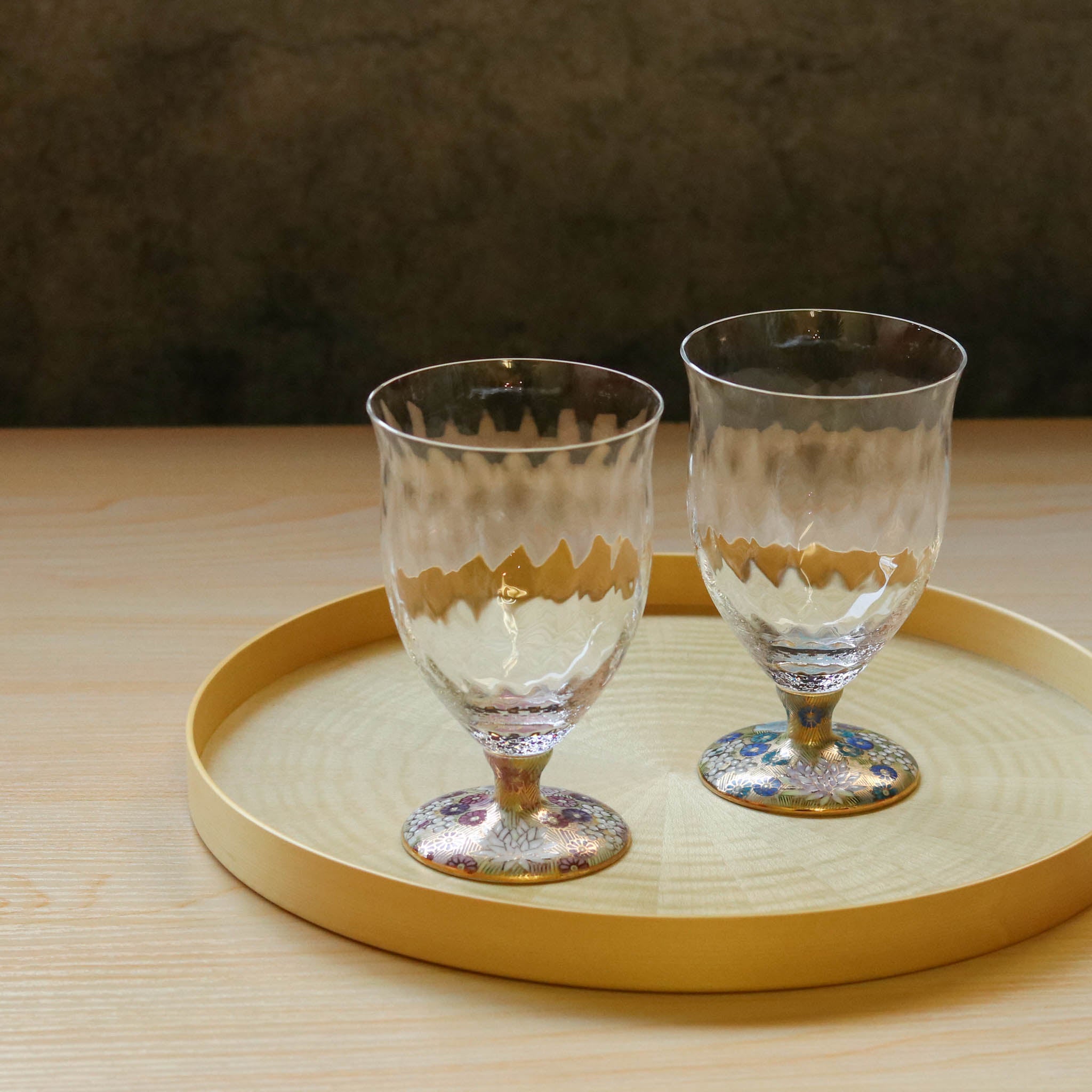 九谷和グラス | フリーグラス中 ペア | 格子 | 選べるペア3種 | 清峰堂