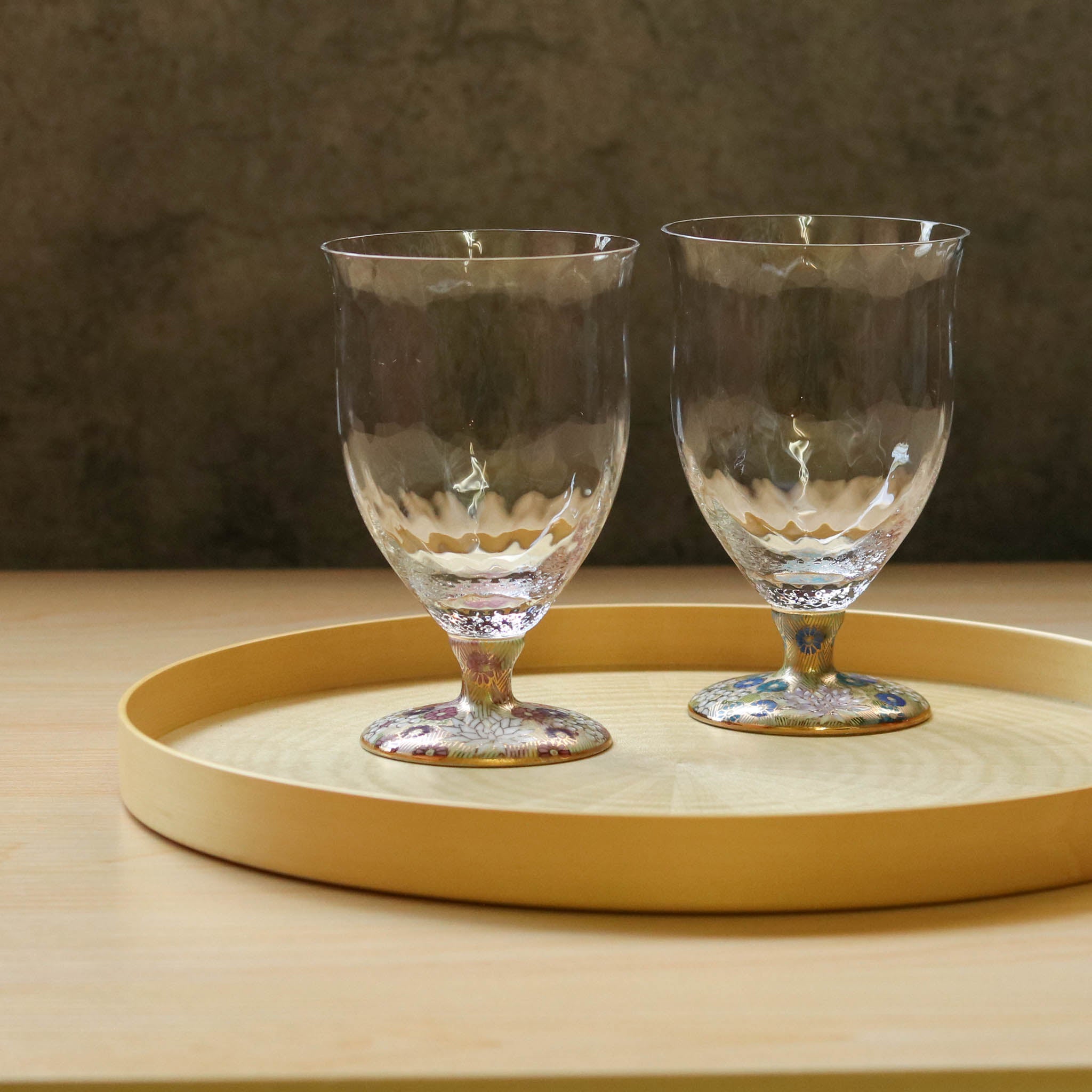 九谷和グラス | フリーグラス中 ペア | 格子 | 選べるペア3種 | 清峰堂