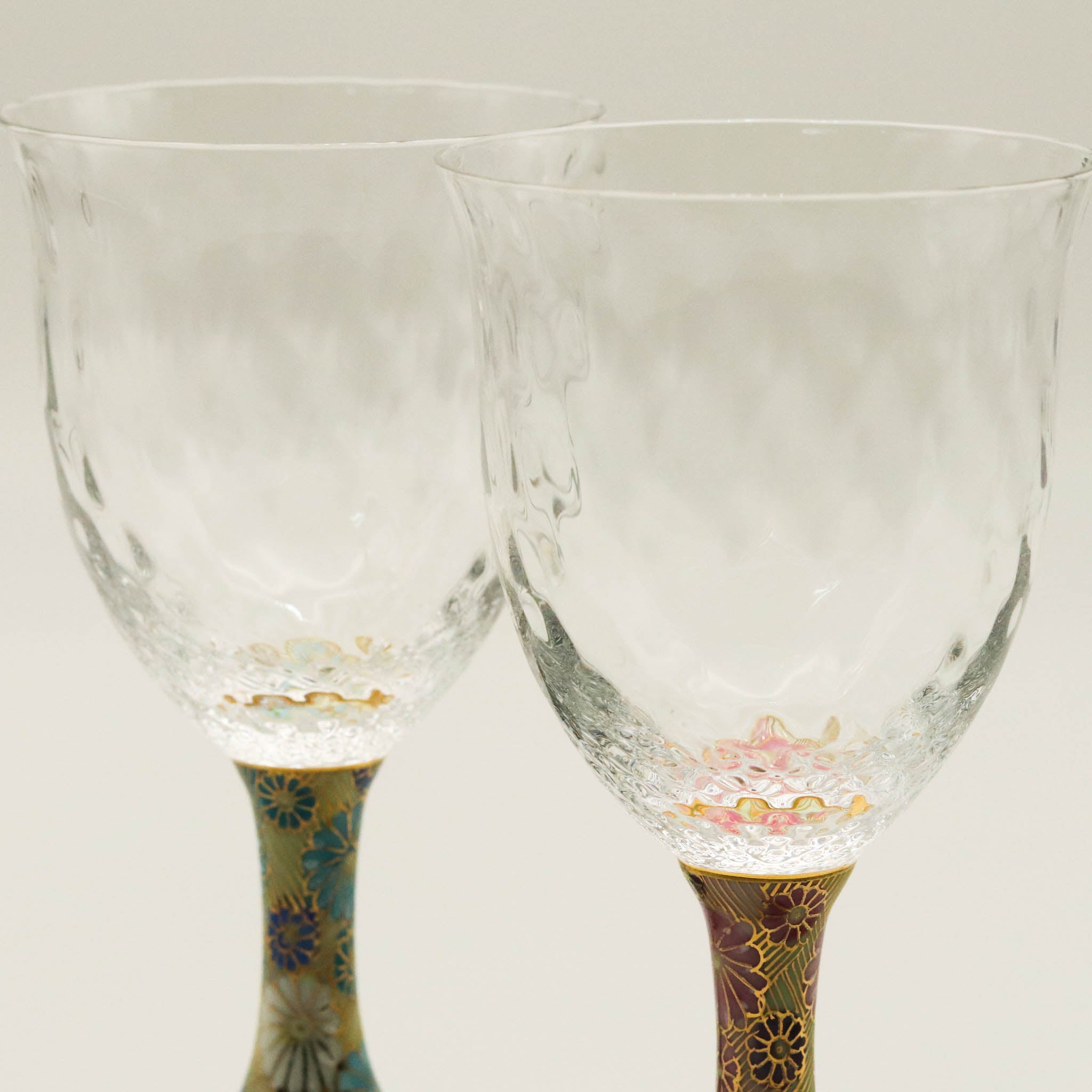 九谷和グラス | ワイン小 ペア | 格子 | 選べるペア3種 | 清峰堂