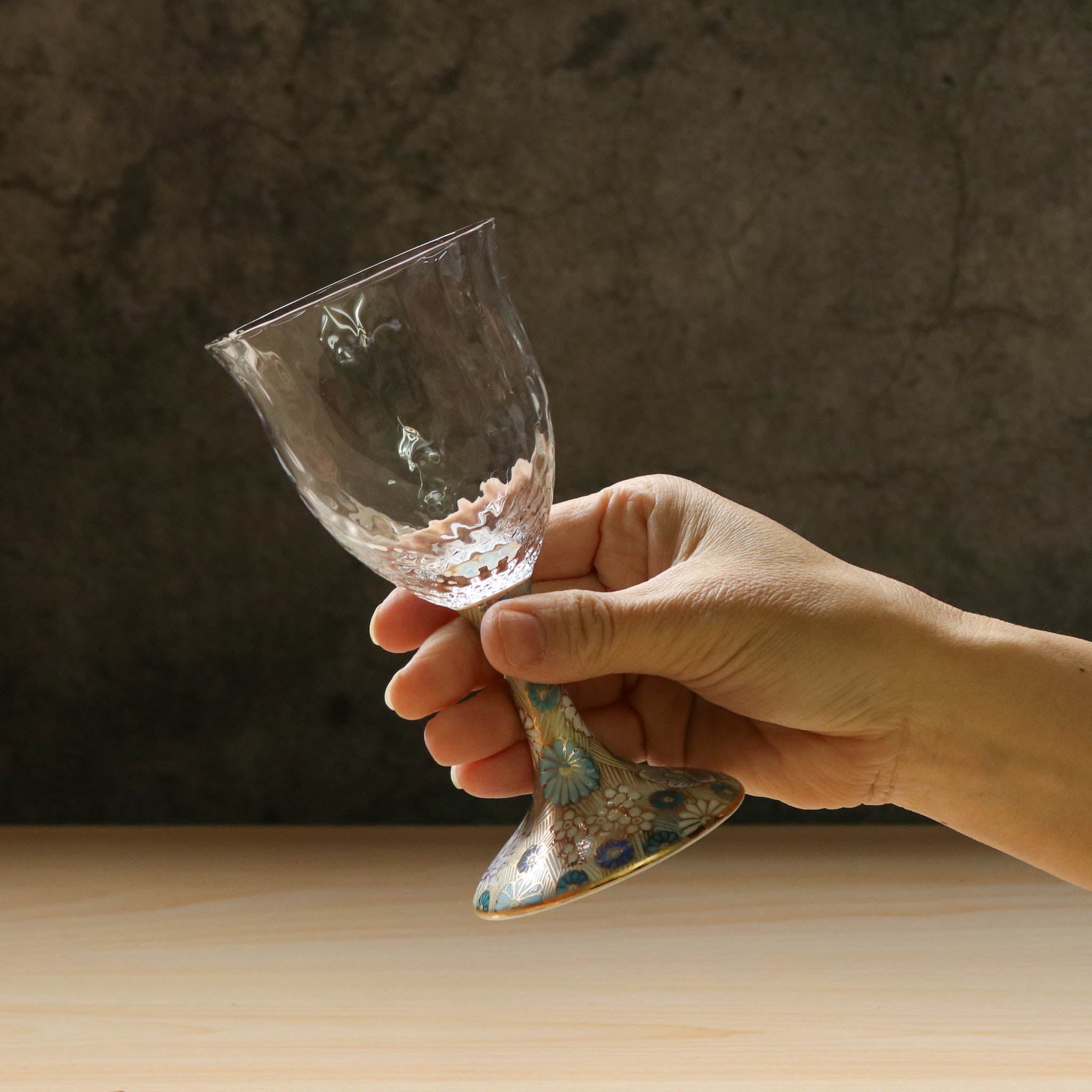 九谷和グラス | ワイン小 ペア | 格子 | 選べるペア3種 | 清峰堂