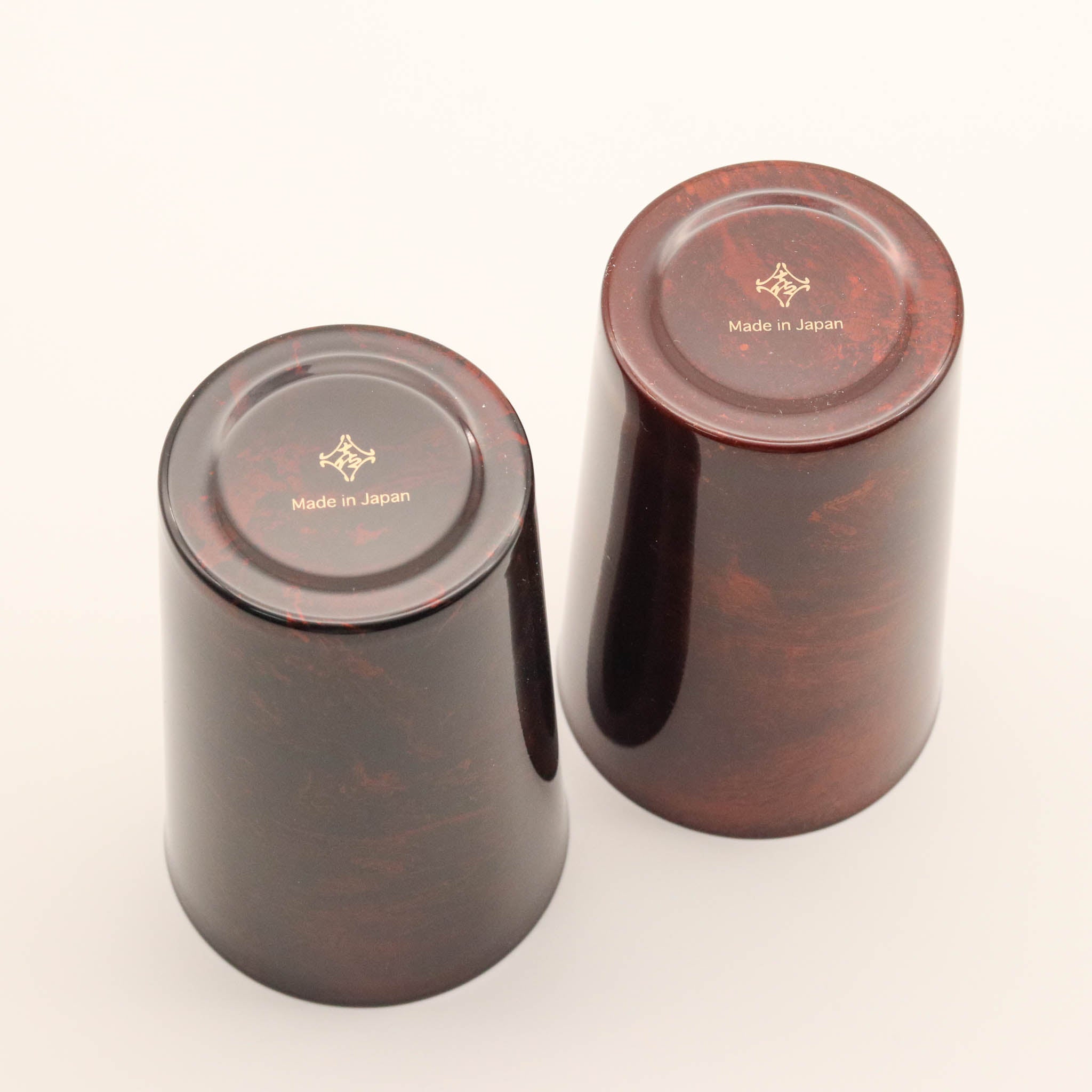山中塗 カップ | 漆磨 | 白檀 ハイボール | 二重構造 黒×赤セット | ウチキ