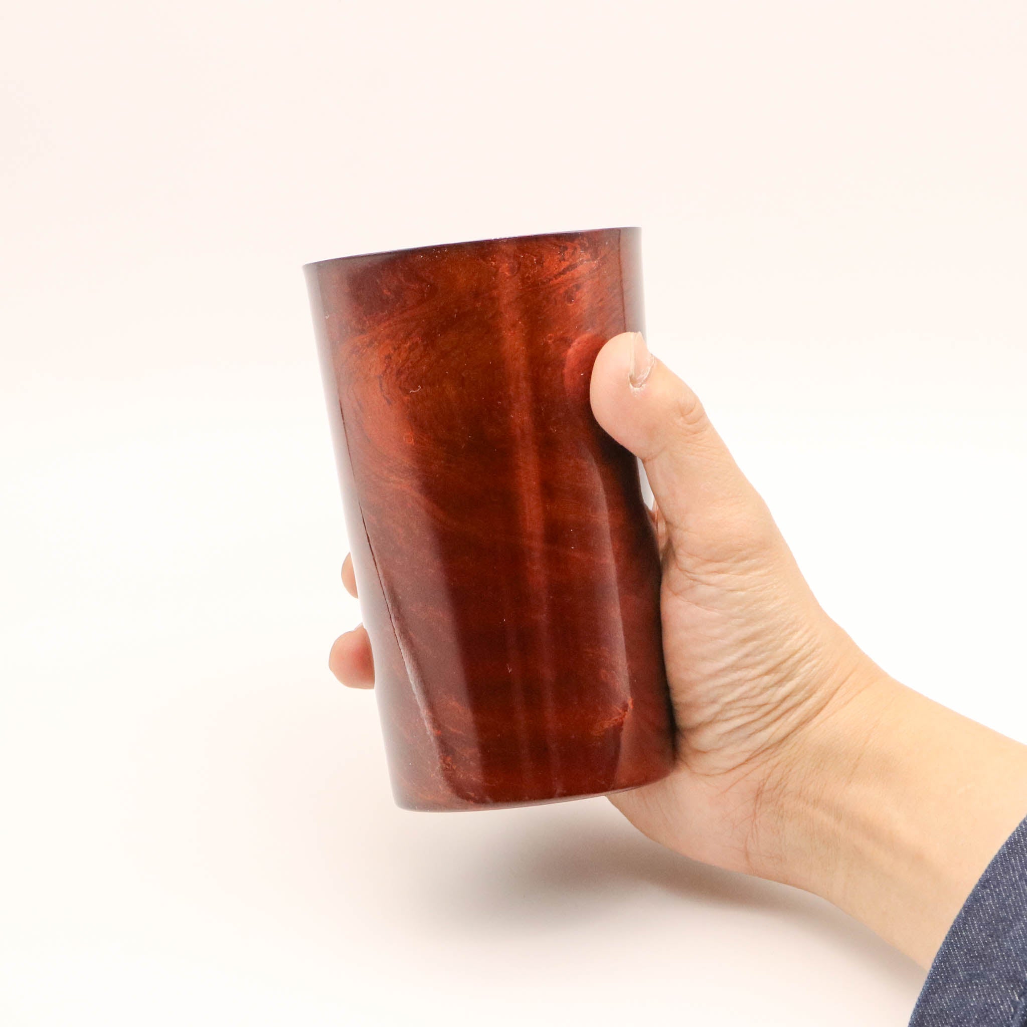 山中塗 カップ | 漆磨 | 白檀 ハイボール | 二重構造 黒×赤セット | ウチキ