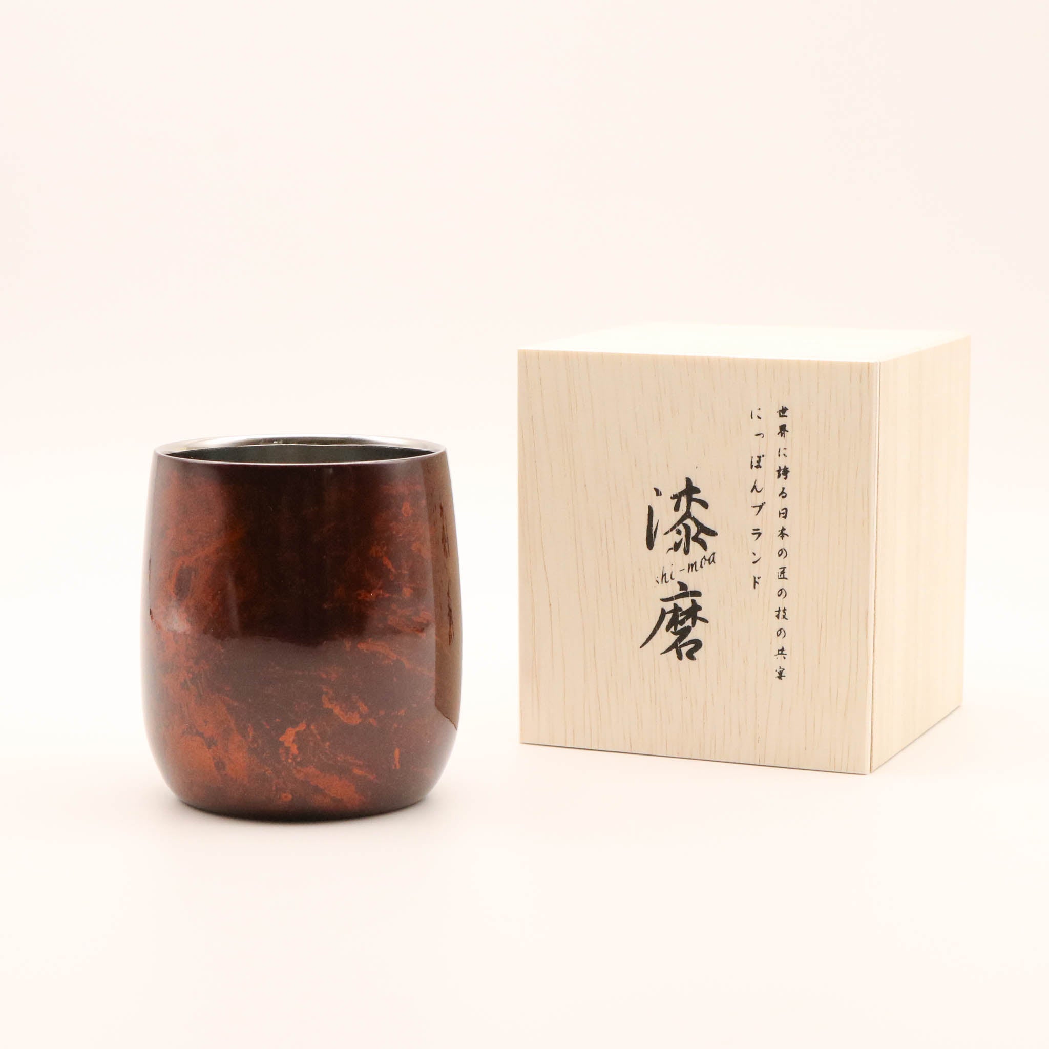 山中塗 カップ | 漆磨 | 白檀 ダルマ | 二重構造 赤 | ウチキ