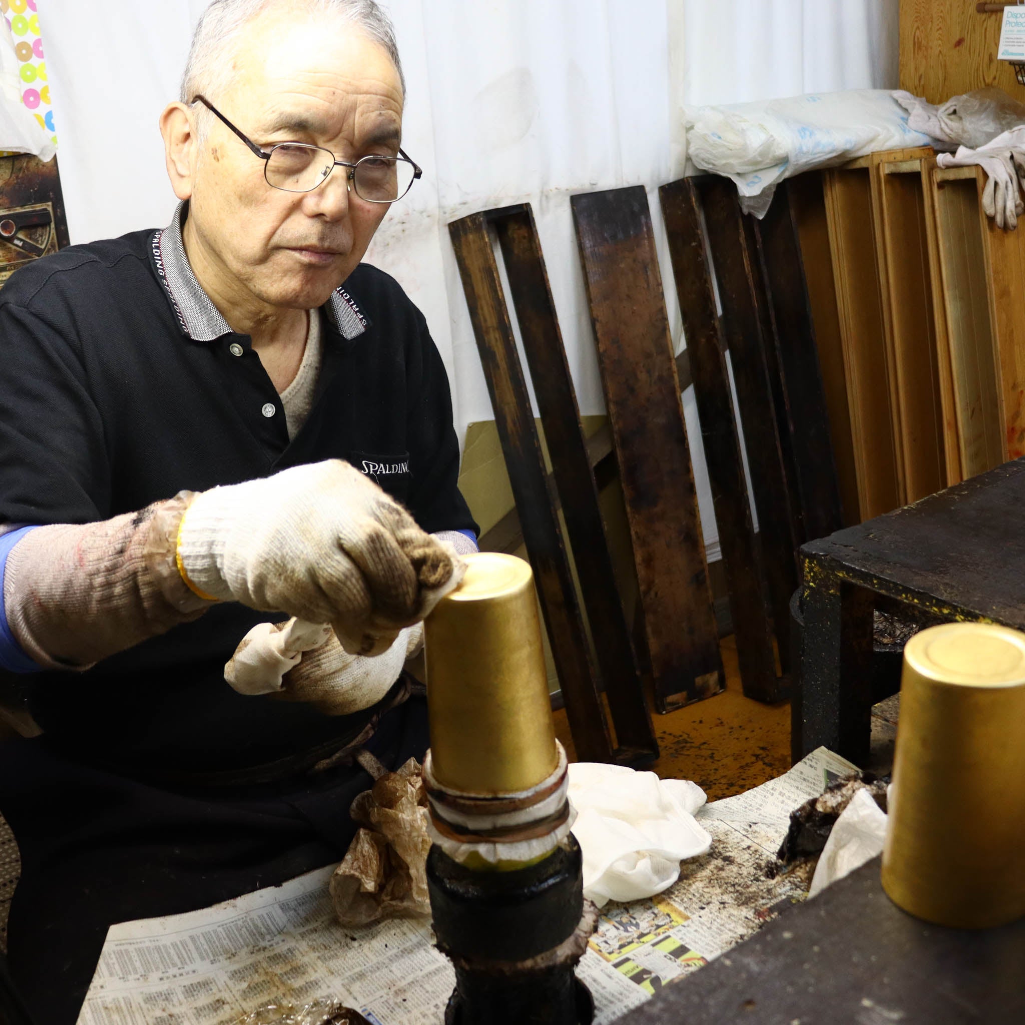 山中塗 酒器 | 箔衣 | 二重構造 ぐい呑み | ウチキ