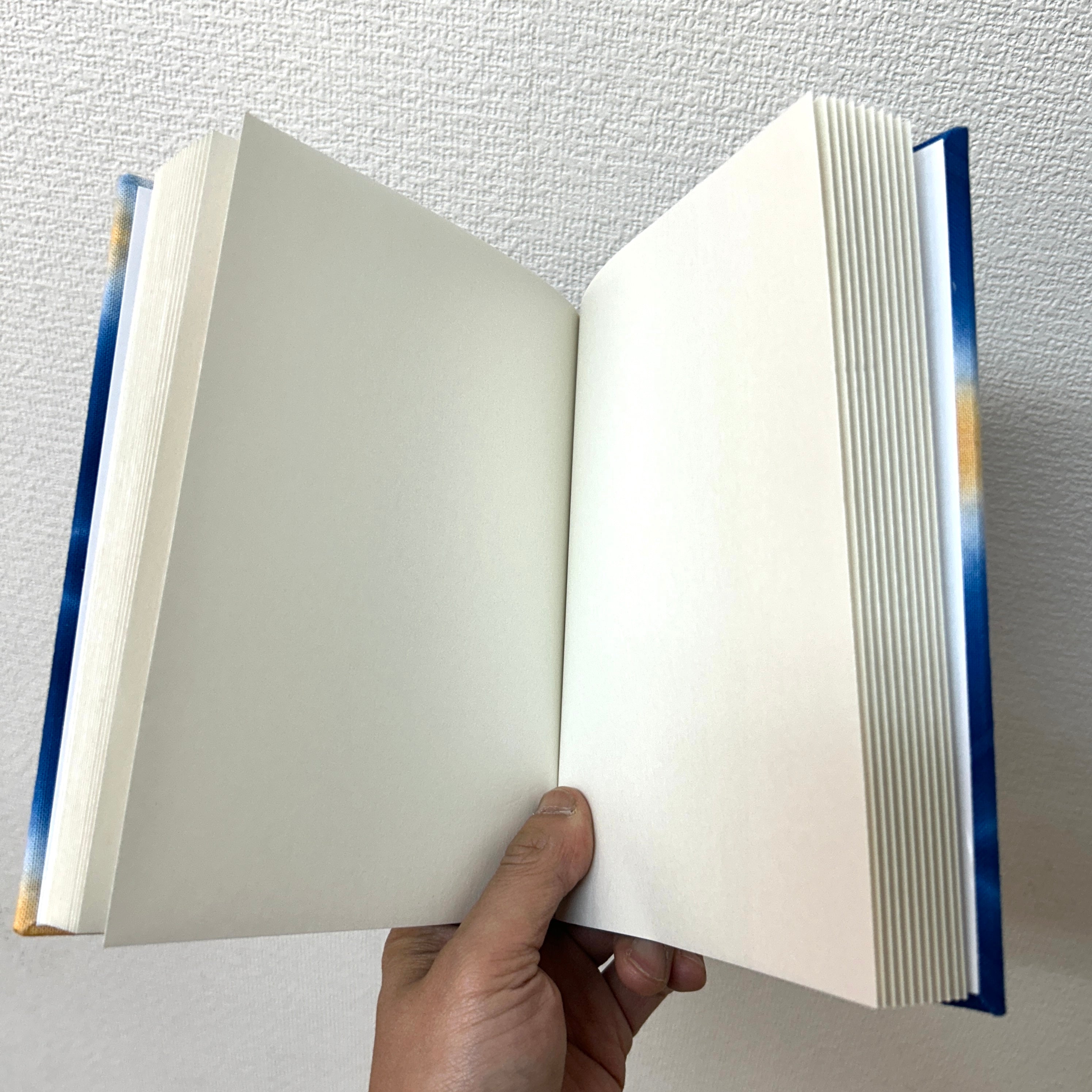 和綴じ本 | 有松絞り・美濃和紙 | 藍/橙 | 御朱印帳 | 和綴じ堂