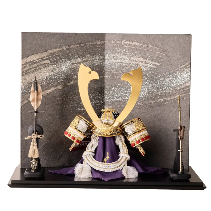 兜飾りセット | 平安道斎 七福神 | 銀墨の飾り | 鈴甲子 雄山【26/1/6以降順次配送】