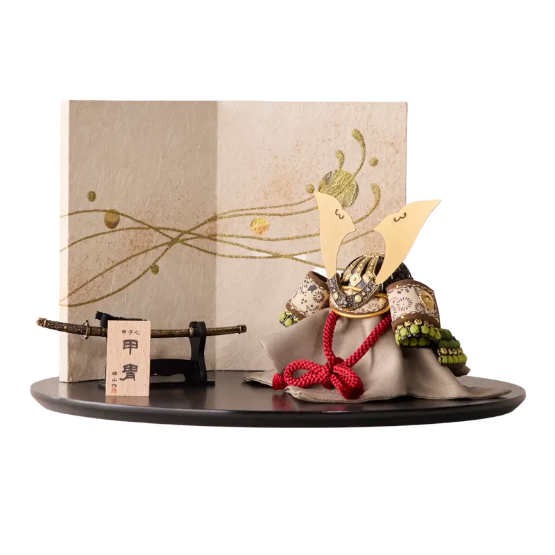 兜飾りセット | 大河兜 | 萌黄 | 鈴甲子 雄山【26/1/6以降順次配送】