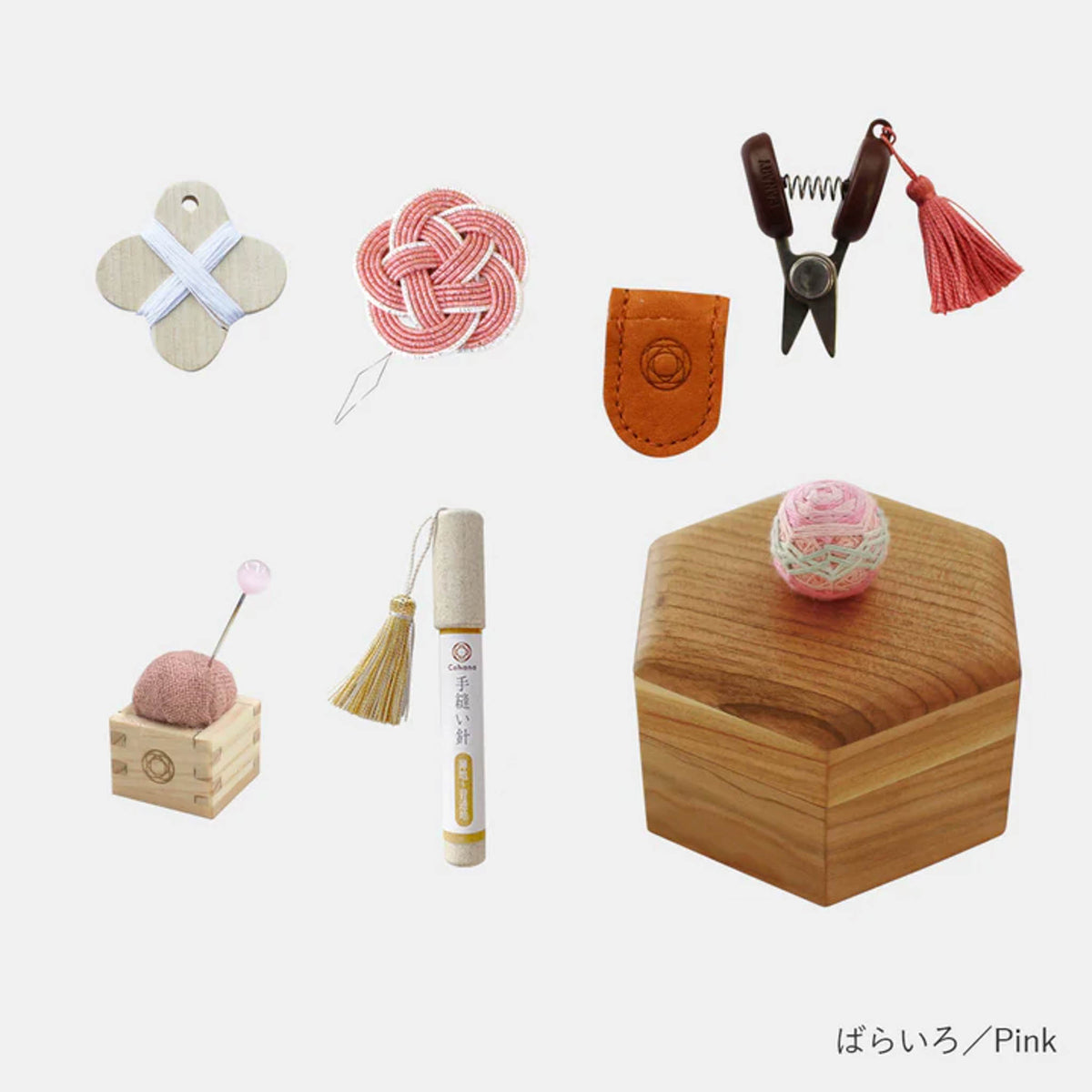 手芸用品 | 手まりの六角小箱 お裁縫セット | Cohana
