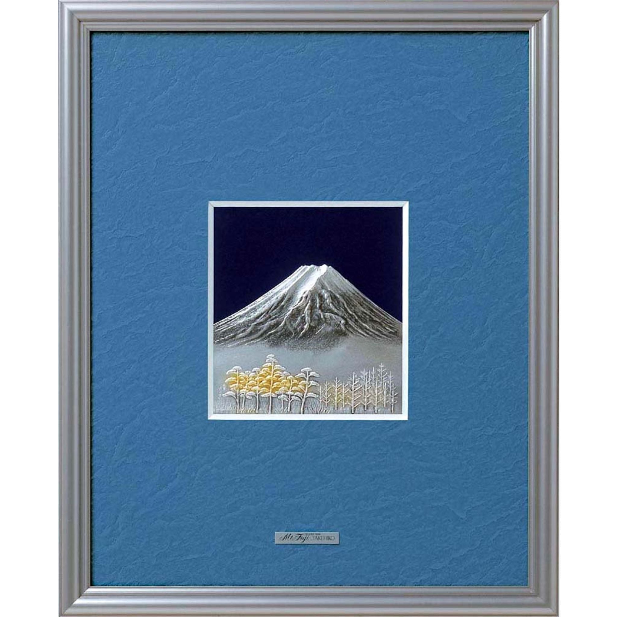東京銀器 額 | 純銀 富士 | 金属フレーム 3・4号 | 関工芸