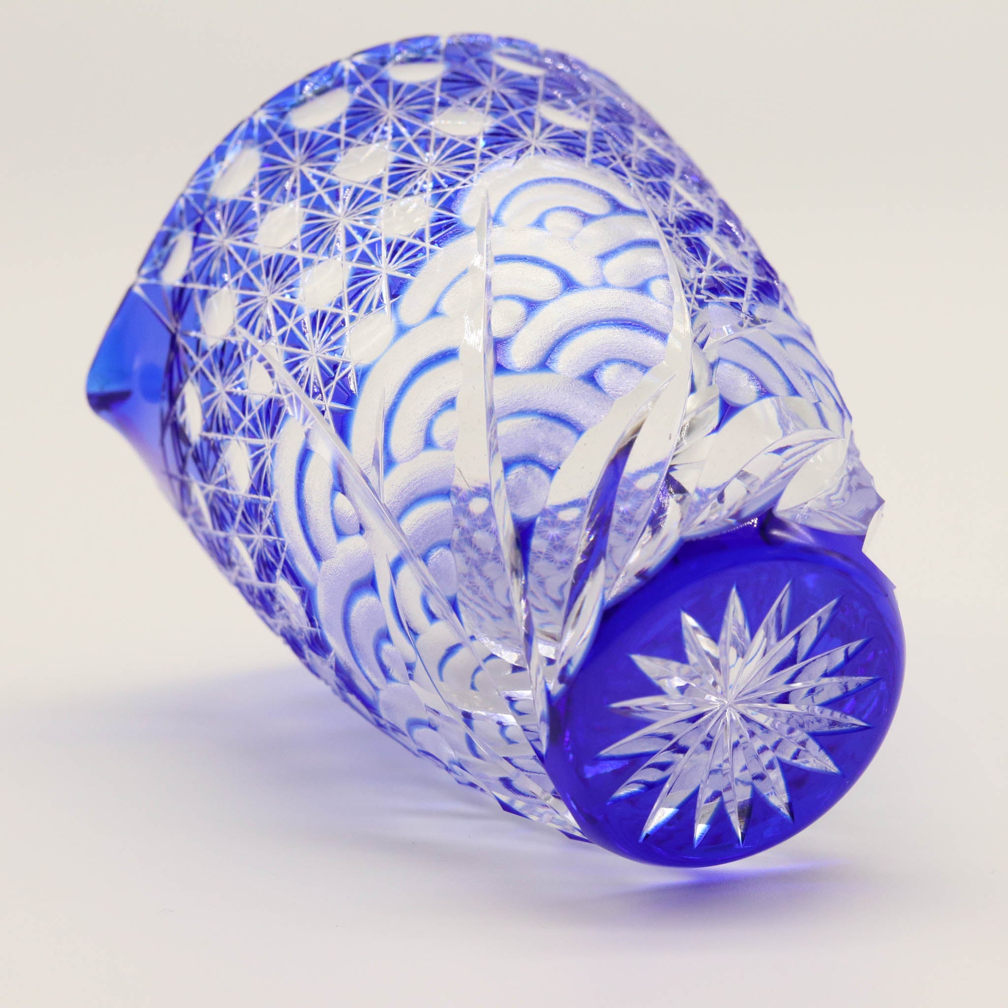 江戸切子 片口|漣|瑠璃|山田硝子