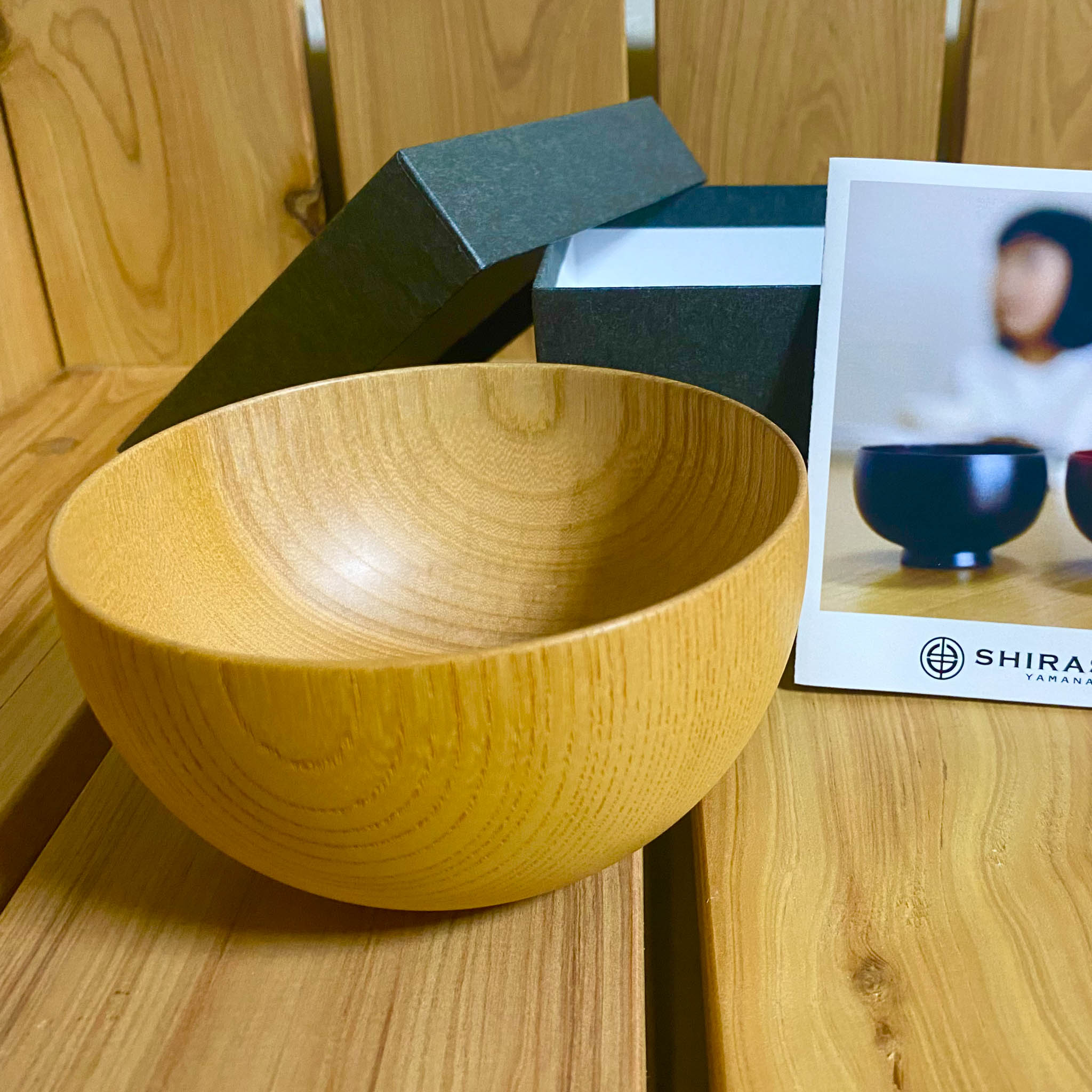 山中漆器 お椀 | しらさぎボウル ナチュラル | 欅 | 白鷺木工