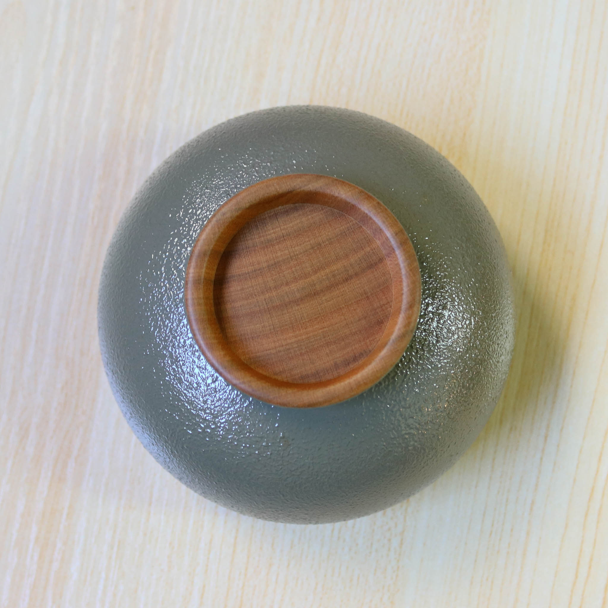 山中漆器 子供用食器 | しらさぎ椀S sibo | 桜 ナチュラル×グレー | 白鷺木工