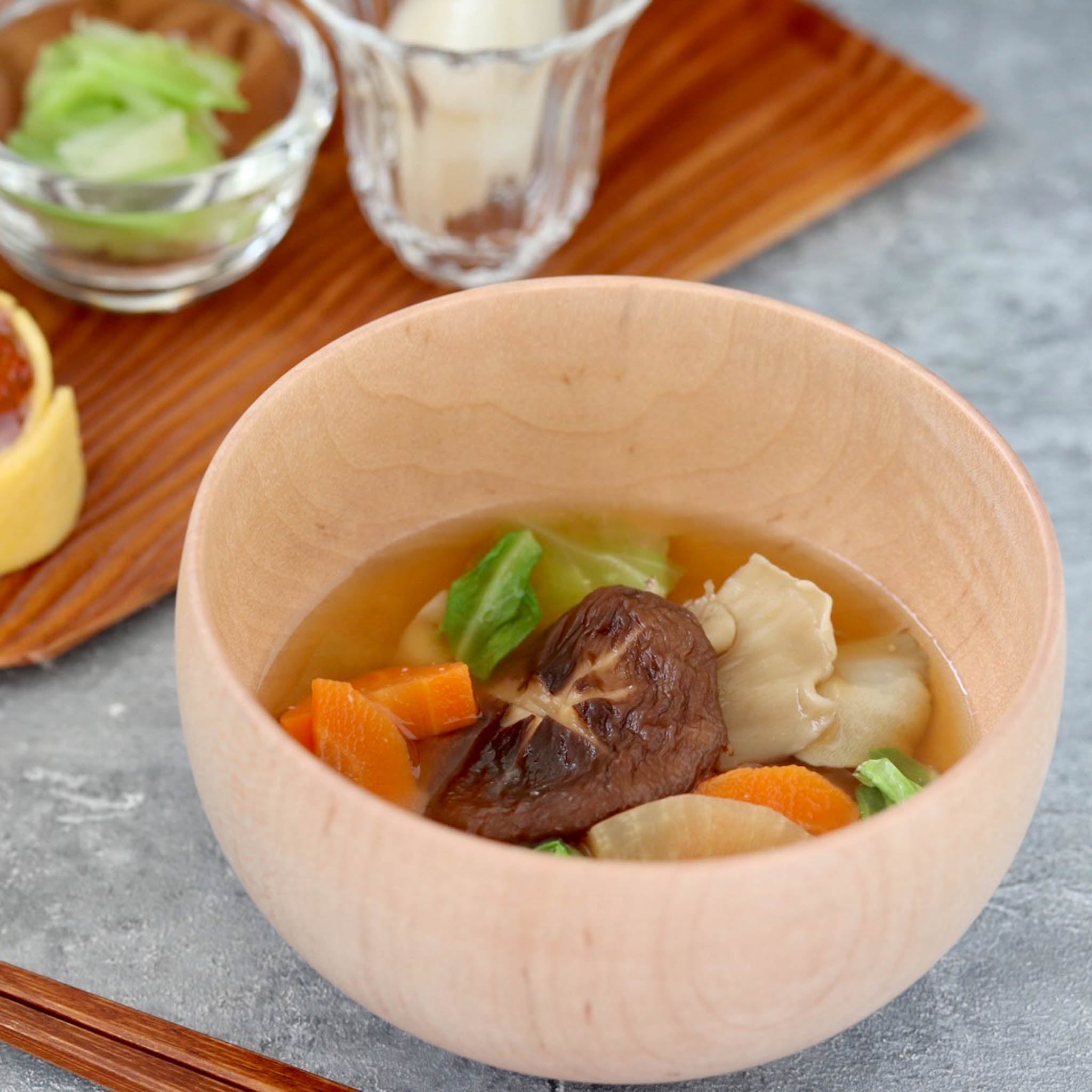 山中漆器 お椀 | しらさぎ椀M ナチュラル | 楓 | 白鷺木工