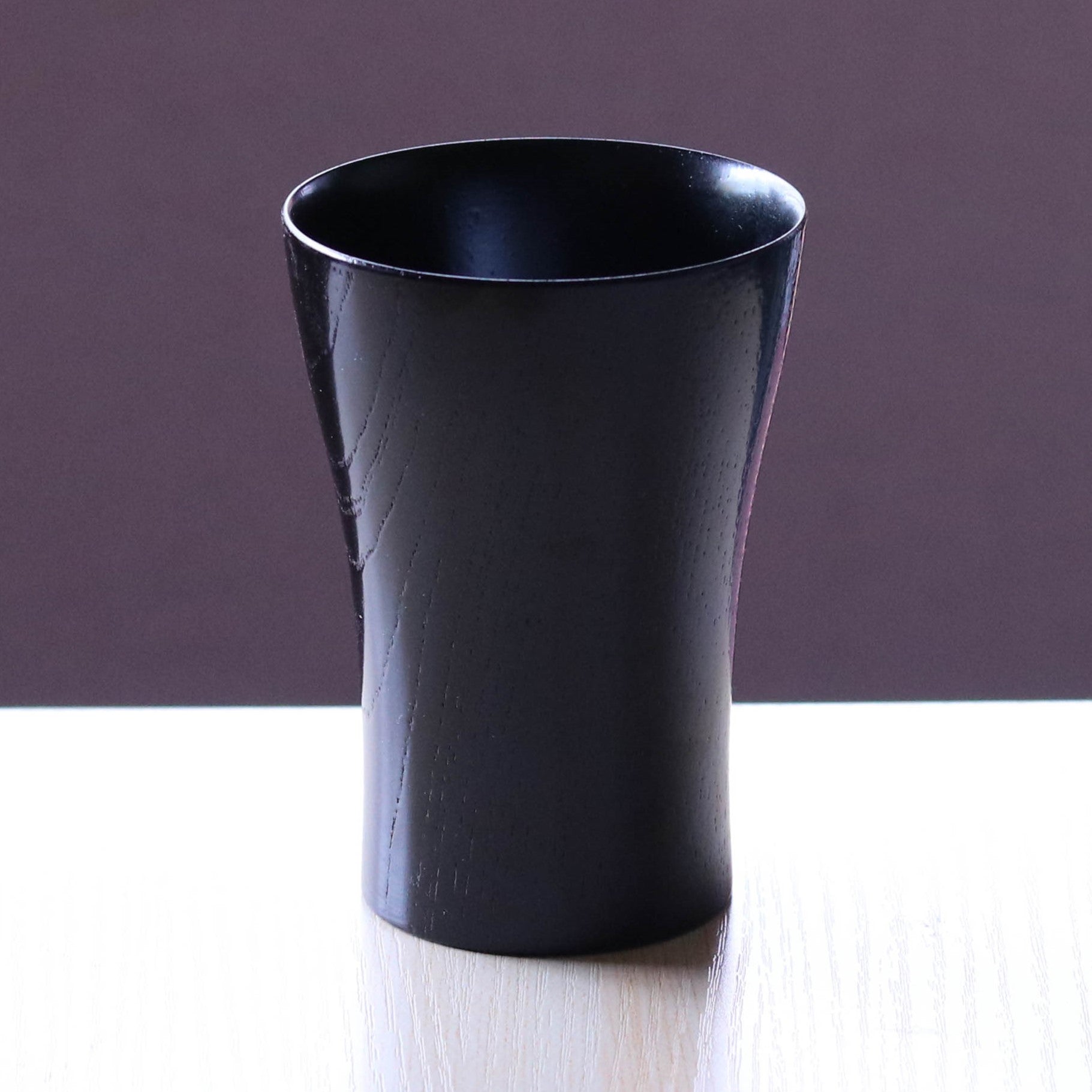 山中漆器 酒器 | 酎カップ | 欅 目弾き 黒 | 大島東太郎商店